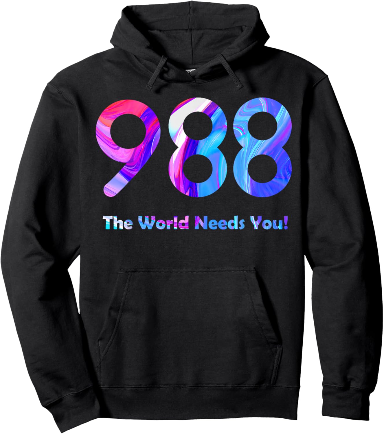 988 Suicide Prevention Stay Tomorrow Needs You Mental Health Hoodie - Hoodie | Black
