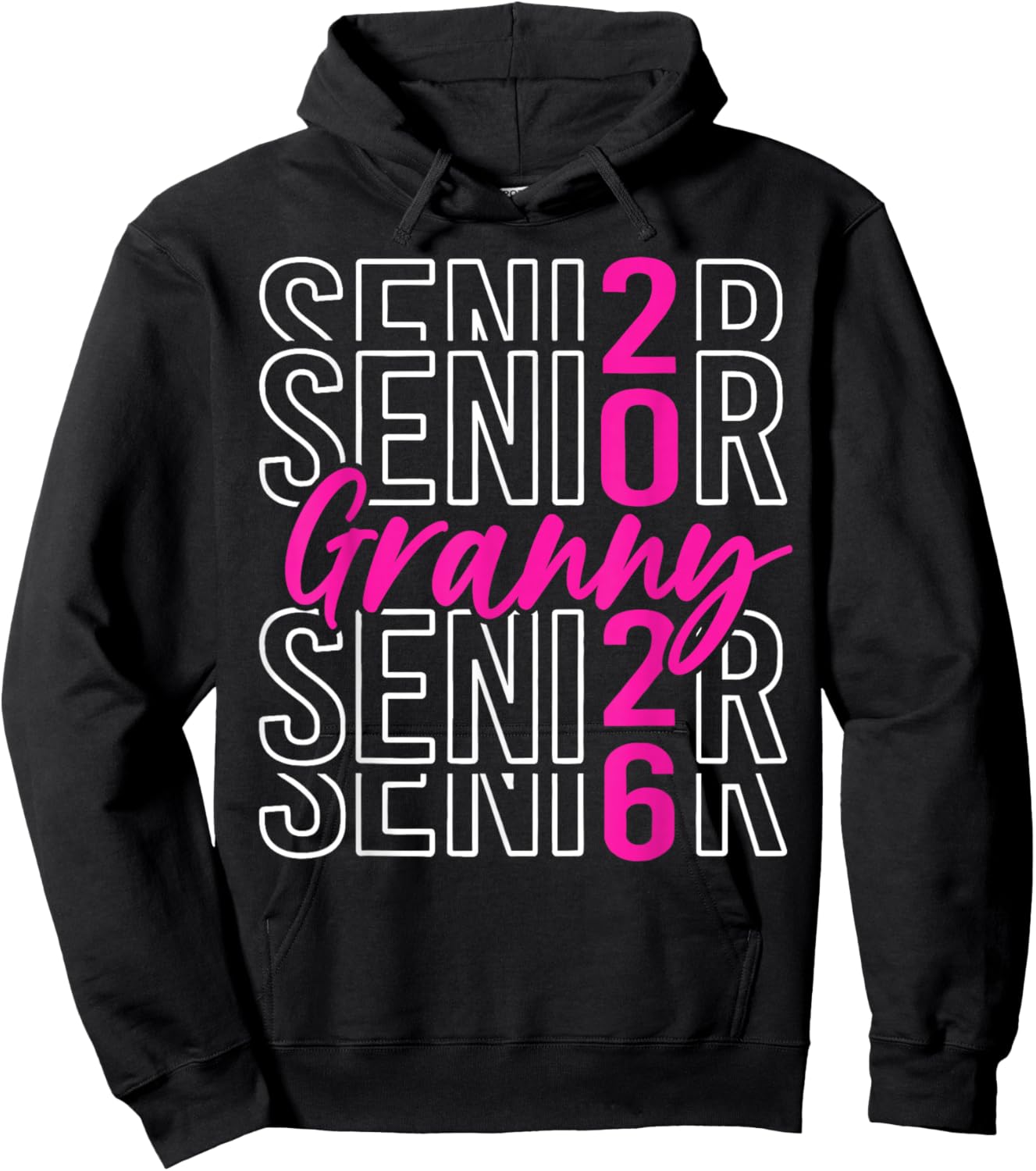 Senior 2026 Proud Granny of A Class of 2026 Graduate Hoodie - Hoodie | Black