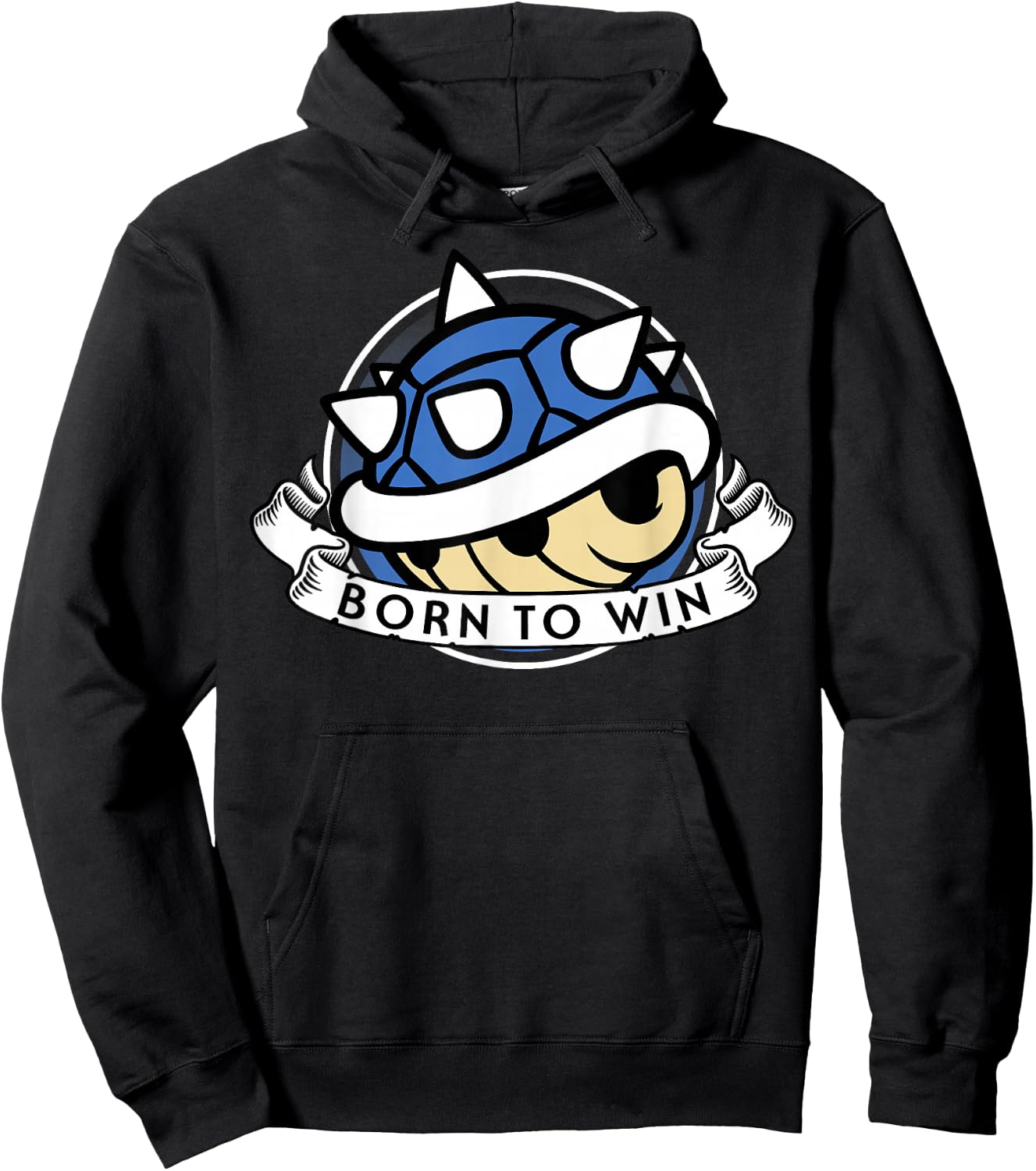 Mario Kart Blue Shell Born to Win Hoodie - Hoodie | Black