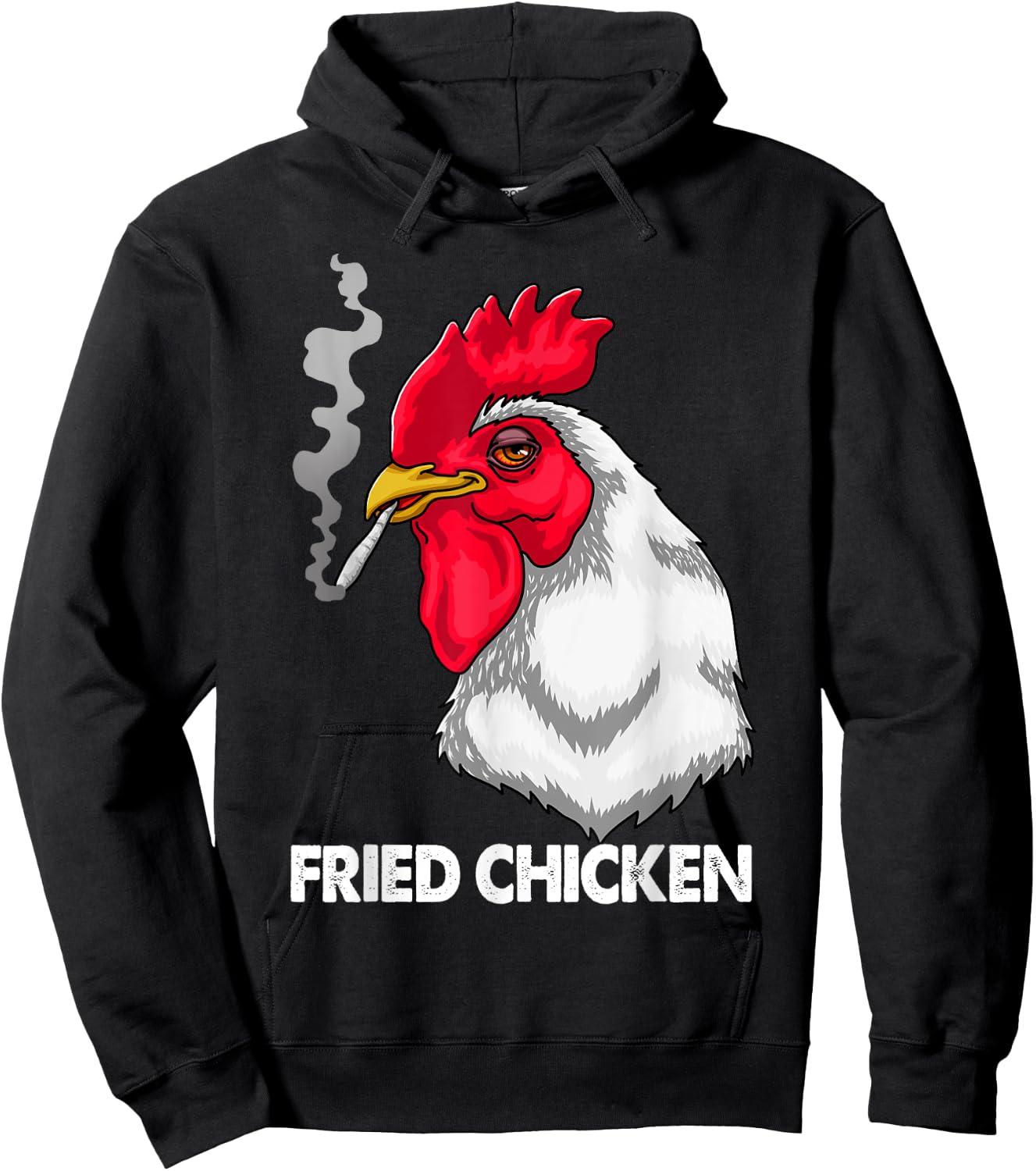 Funny Fried Smoking Chicken Shirt Flock Boss Women Hoodie - Hoodie | Black