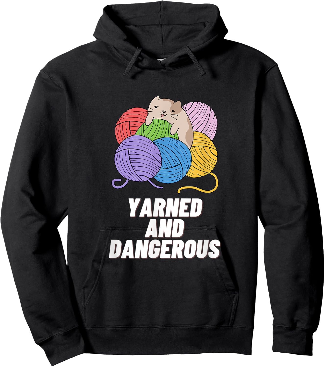 Yarned And Dangerous Funny Sewer Design Sewing Pun Sew Lover Hoodie - Hoodie | Black