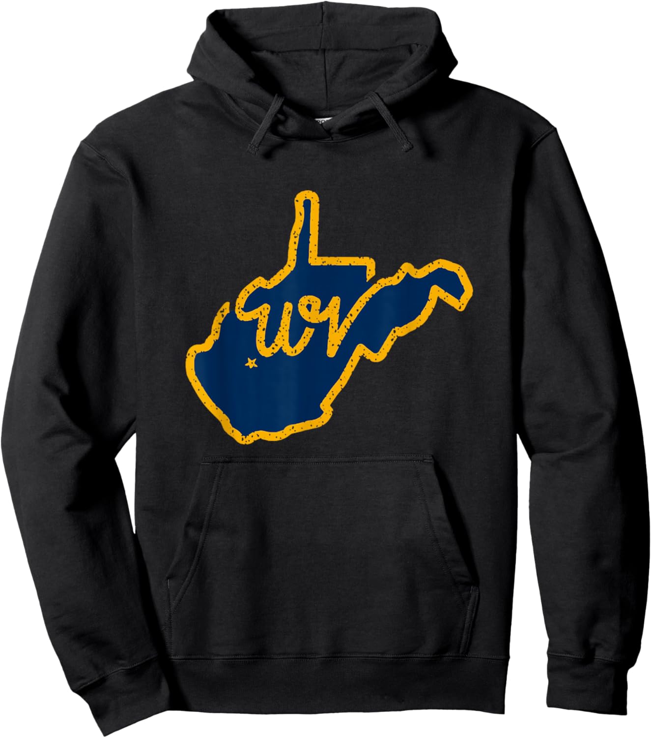 Vintage West Virginia Map WV 304 West Virginia Home Hoodie - Hoodie | Black