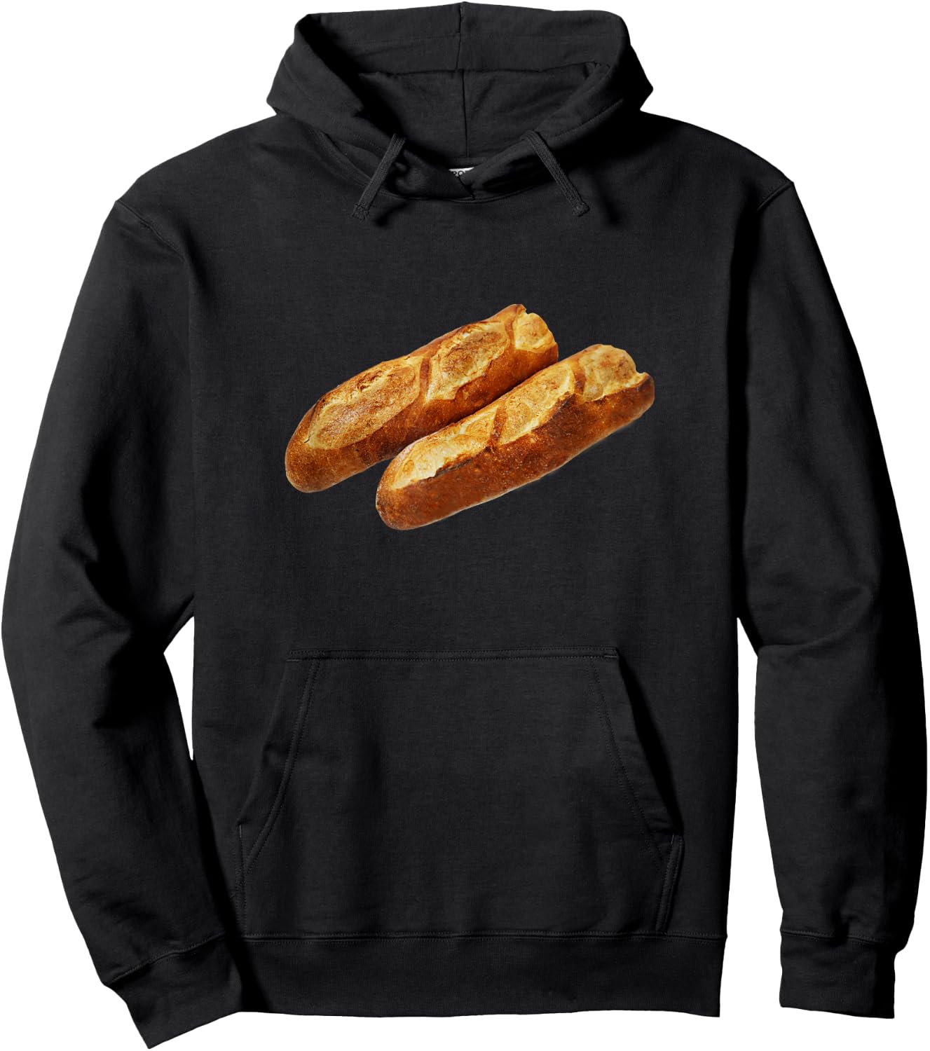 Cool Big bread Baguette loaf bakery Baking food Hoodie - Hoodie | Black