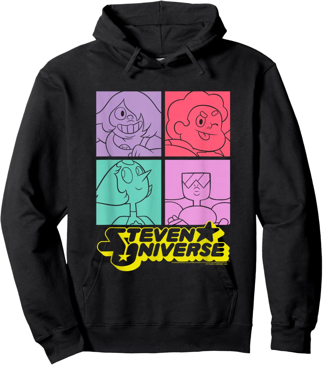 Steven Universe Four Block Gem Photos Hoodie - Hoodie | Black
