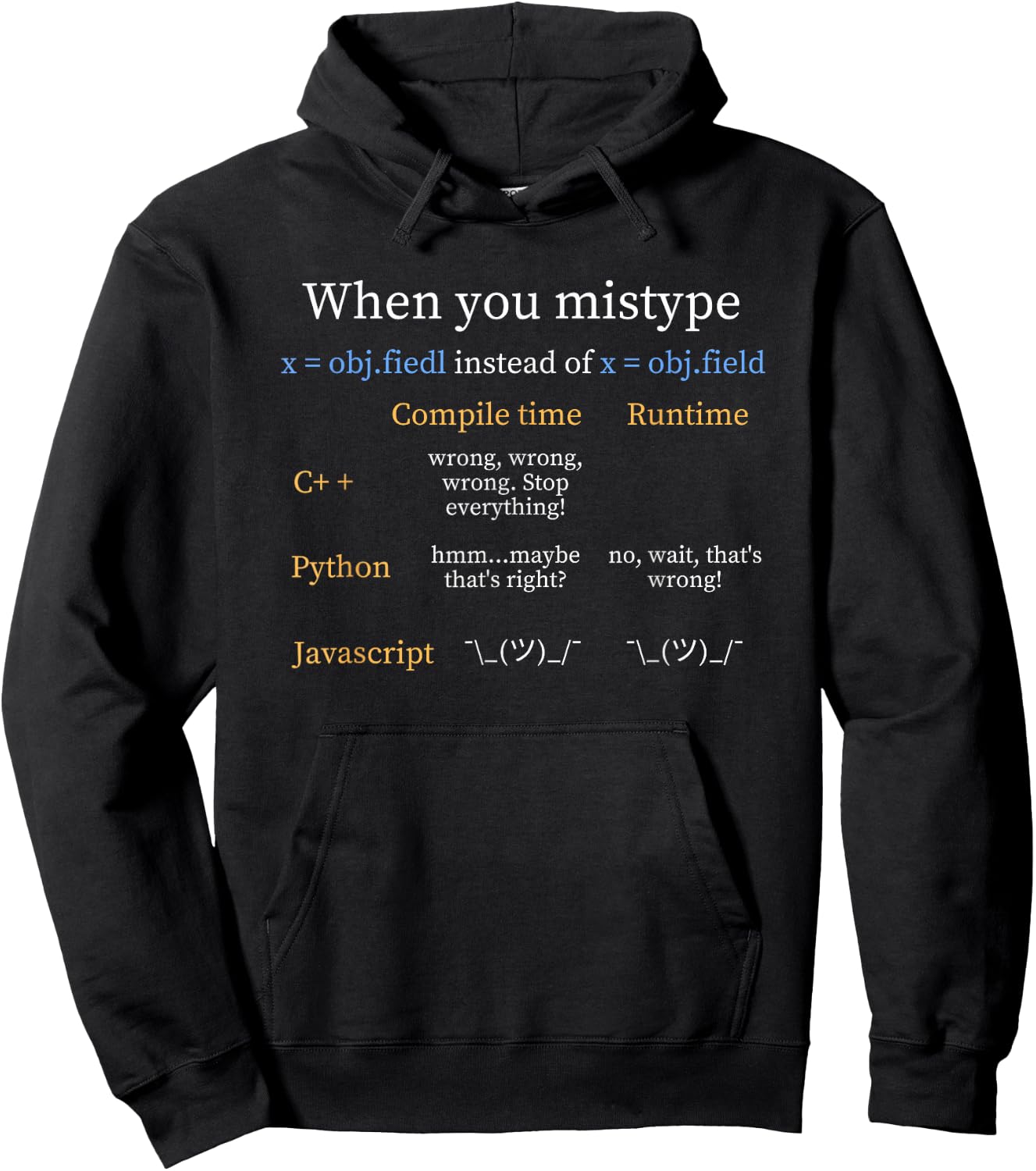 Funny Python Code Joke Computer Science IT Programmer Gift Hoodie - Hoodie | Black