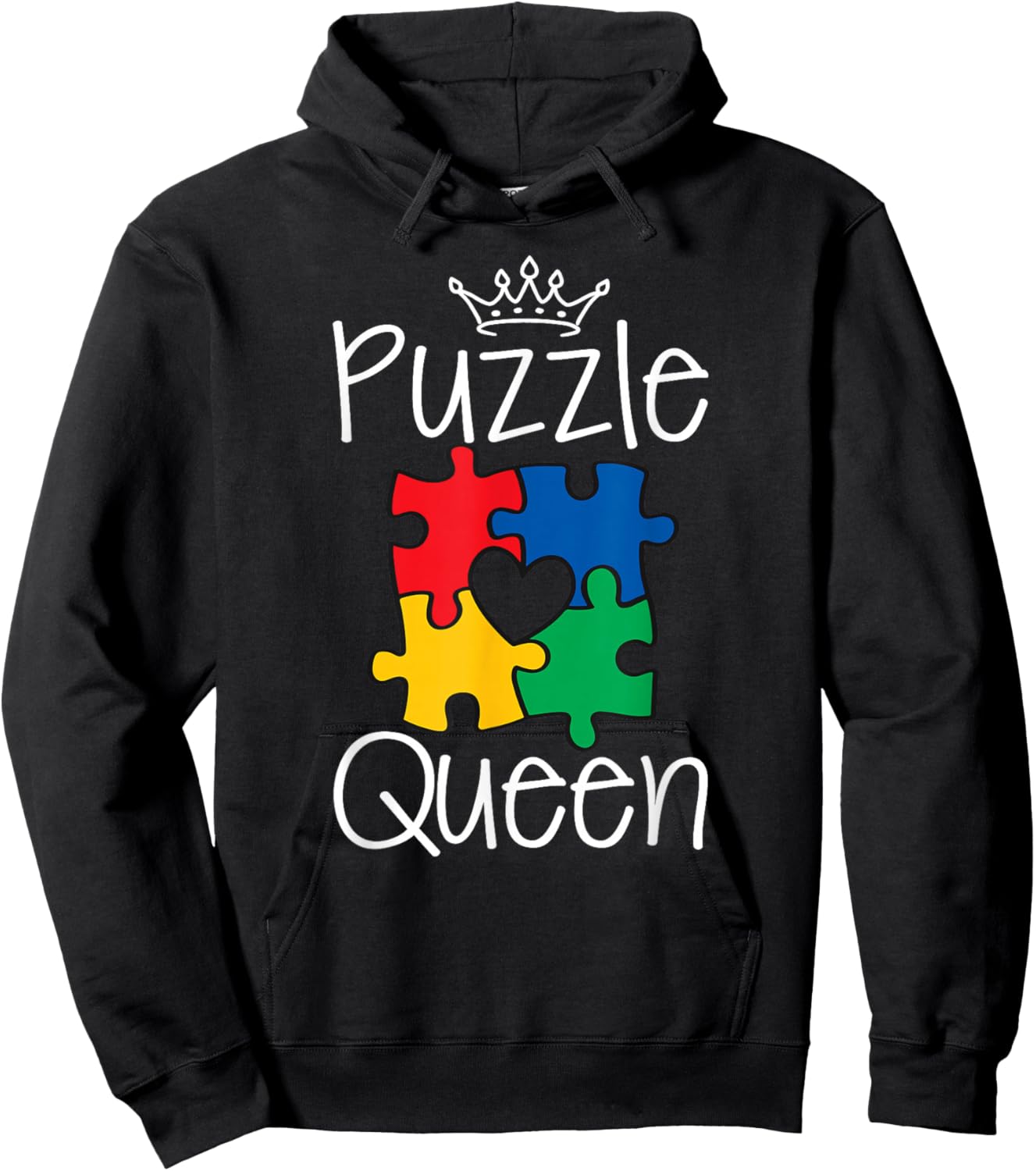 Funny Puzzle Queen Jigsaw Puzzle Lovers Dissectologist Hoodie - Hoodie | Black