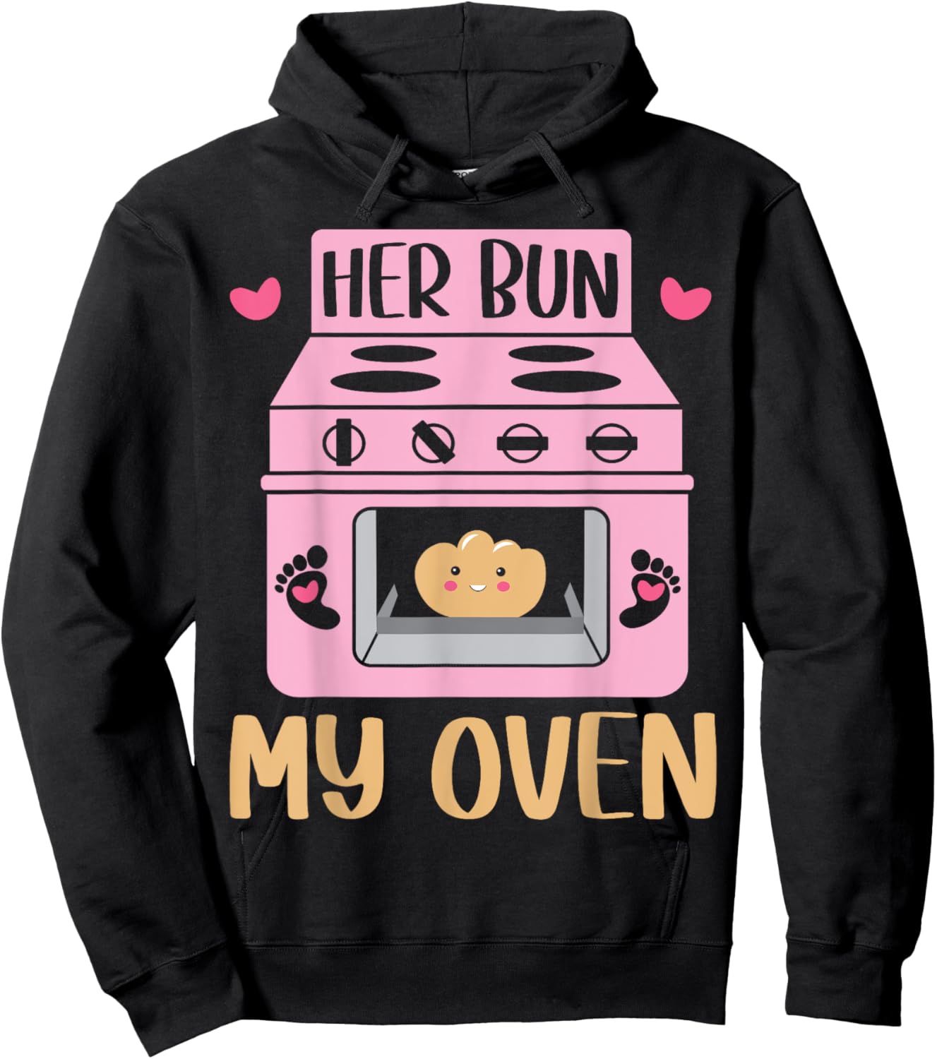 Her Bun My Oven - Surrogate Mother Hoodie - Hoodie | Black