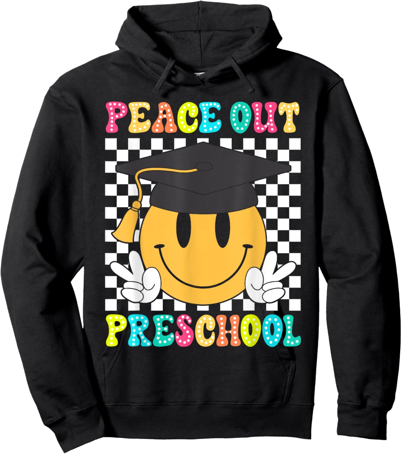 Peace Out Preschool Graduation Class Of 2024 Kid Boy Girl Hoodie - Hoodie | Black