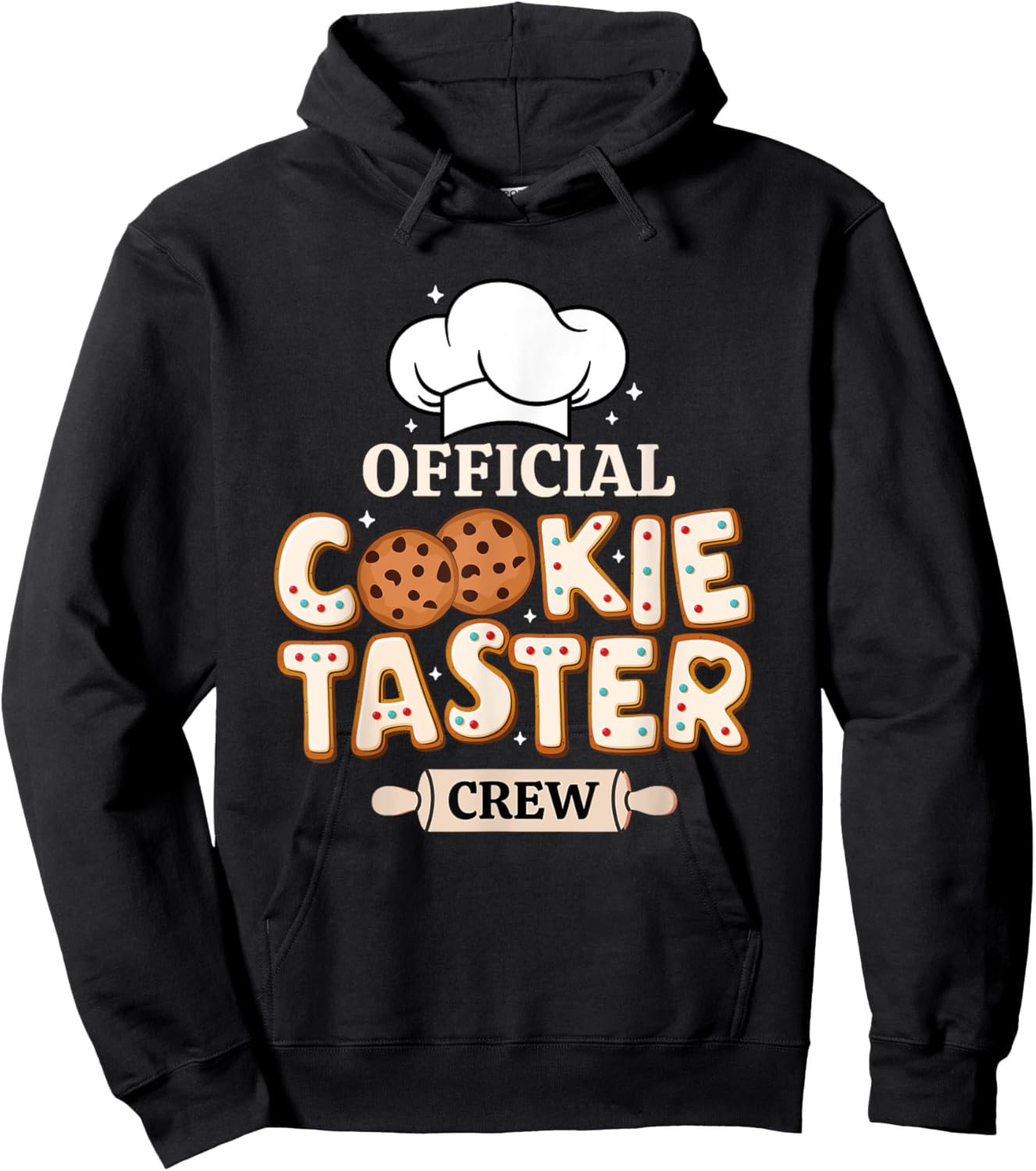 Official Cookie Taster Crew Funny Baking Team Family Holiday Hoodie - Hoodie | Black