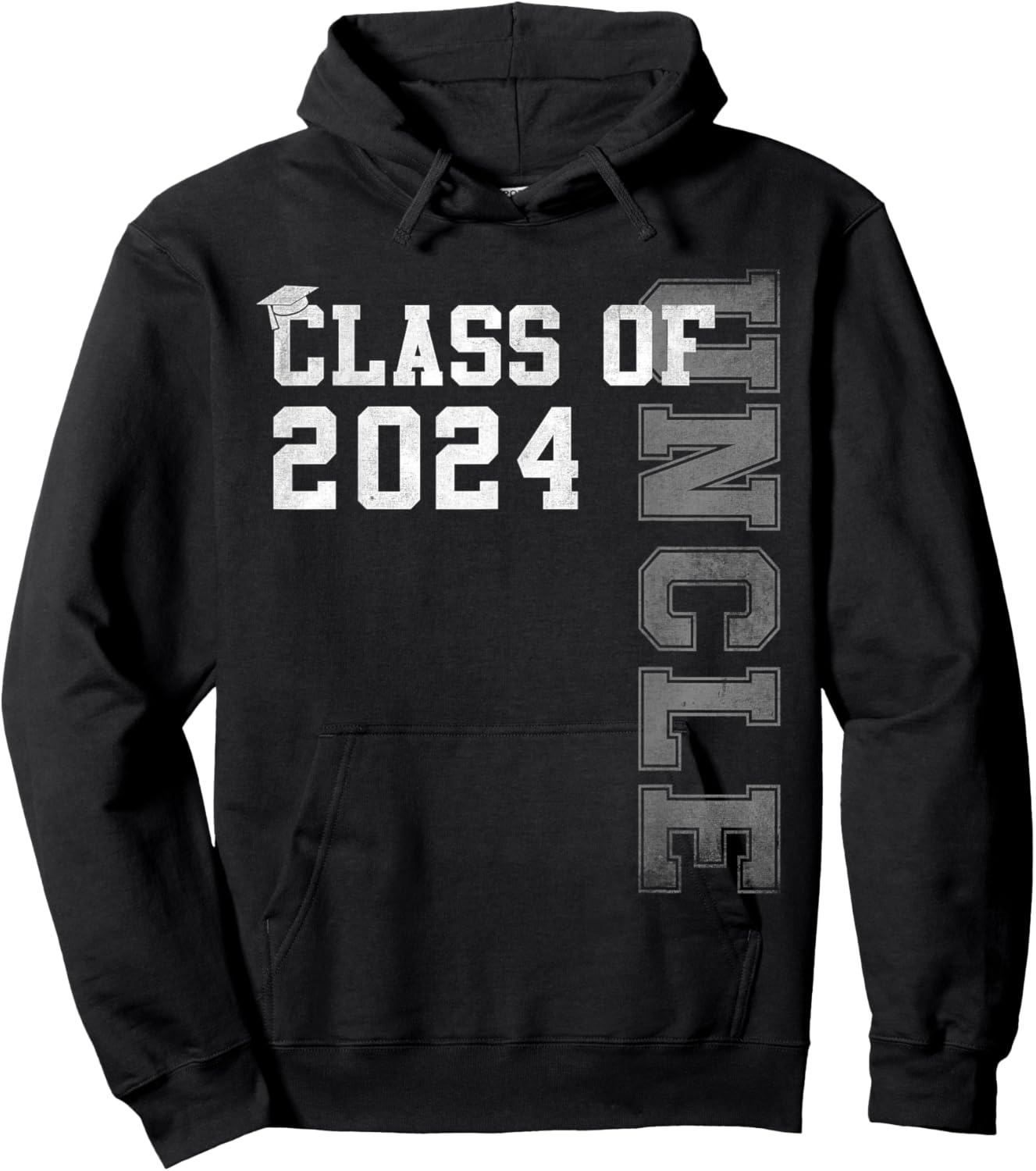 Uncle Senior 2024 Proud Uncle Of A Class Of 2024 Graduate Hoodie - Hoodie | Black