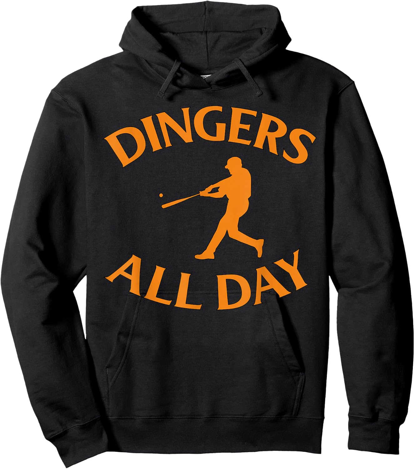 Dingers All Day - Baseball Fan Hoodie - Hoodie | Black