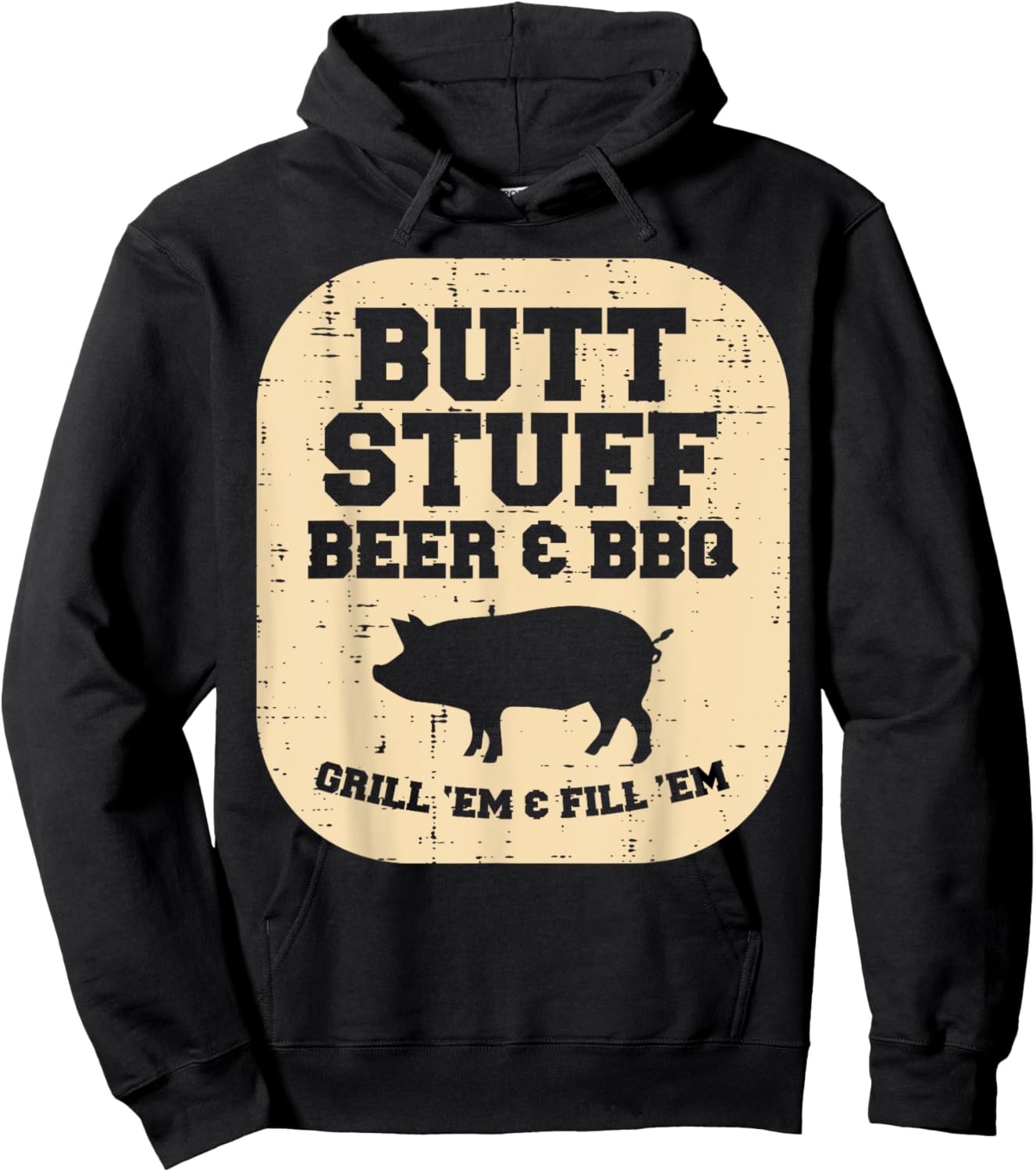 Pork Stuff Bbq Grill Em Barbecue Pig Meat Grilling Dad Men Hoodie - Hoodie | Black