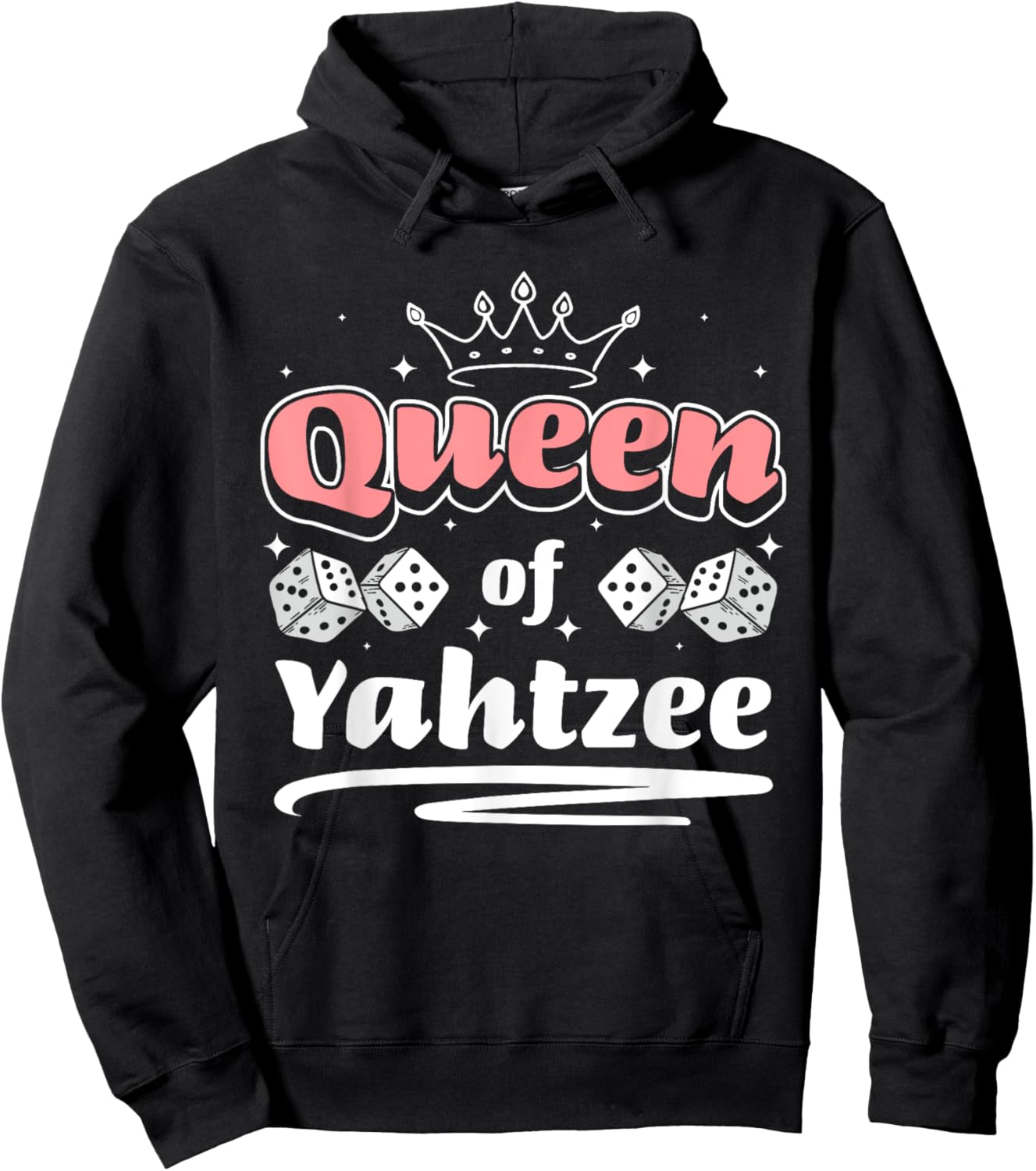 Queen Of Yahtzee Game Night Dice Game Hoodie - Hoodie | Black