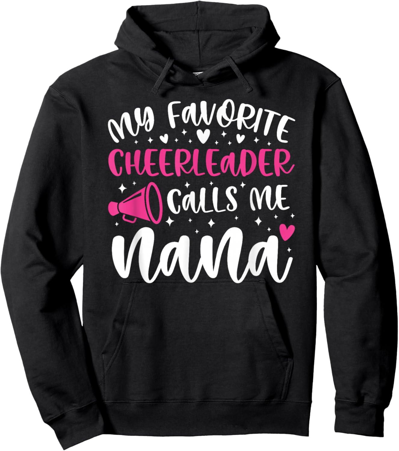 Proud Cheer Nana Grandma Of A Cheerleader Nana Hoodie - Hoodie | Black