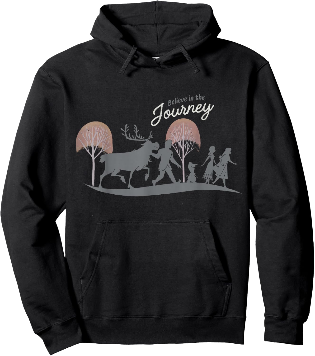 Disney Frozen 2 Believe In The Journey Group Silhouettes Hoodie - Hoodie | Black