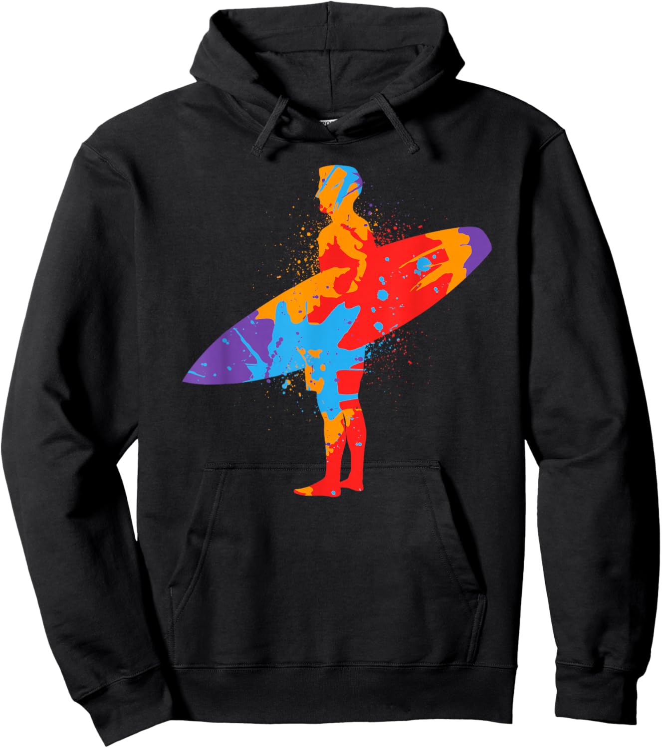 Surf Beach Colorful Surfboard Surfers Boys Men Kids Surfing Hoodie - Hoodie | Black