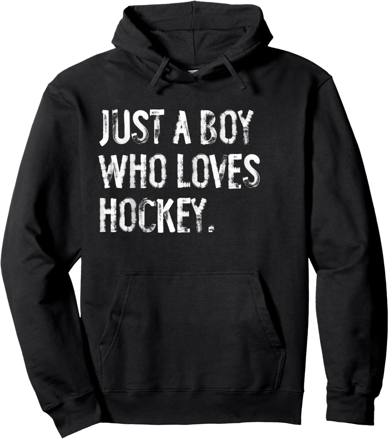 Just A Boy Who Loves Hockey Hoodie - Hoodie | Black