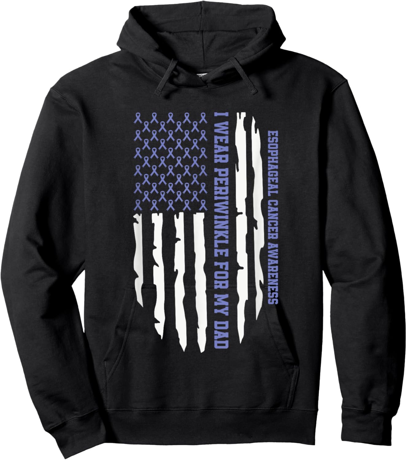 I Wear Periwinkle For My Dad Esophageal Cancer Awareness Hoodie - Hoodie | Black
