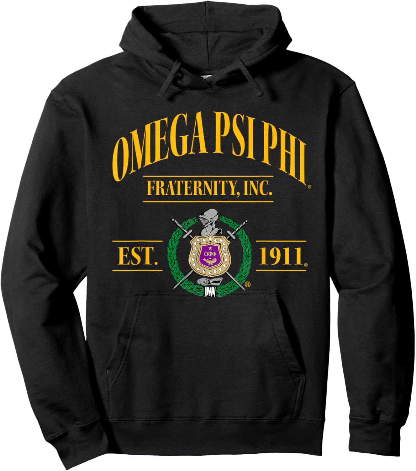 Omega Psi Phi Fraternity Paraphernalia, Omega Psi Phi Ques Hoodie - Hoodie | Black