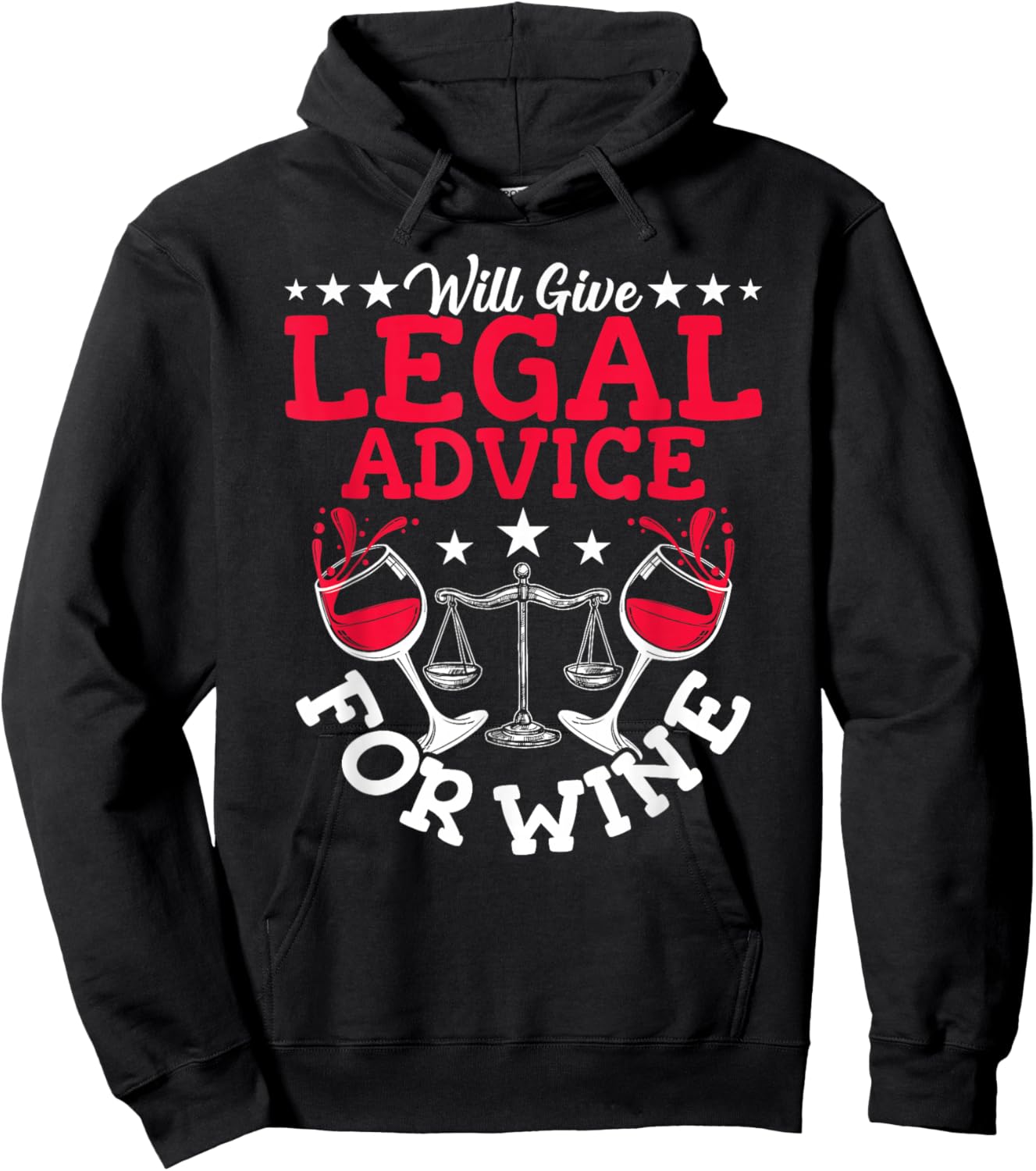Lawyer Wine Lover Attorney Law School Law Student Lawyers Hoodie - Hoodie | Black