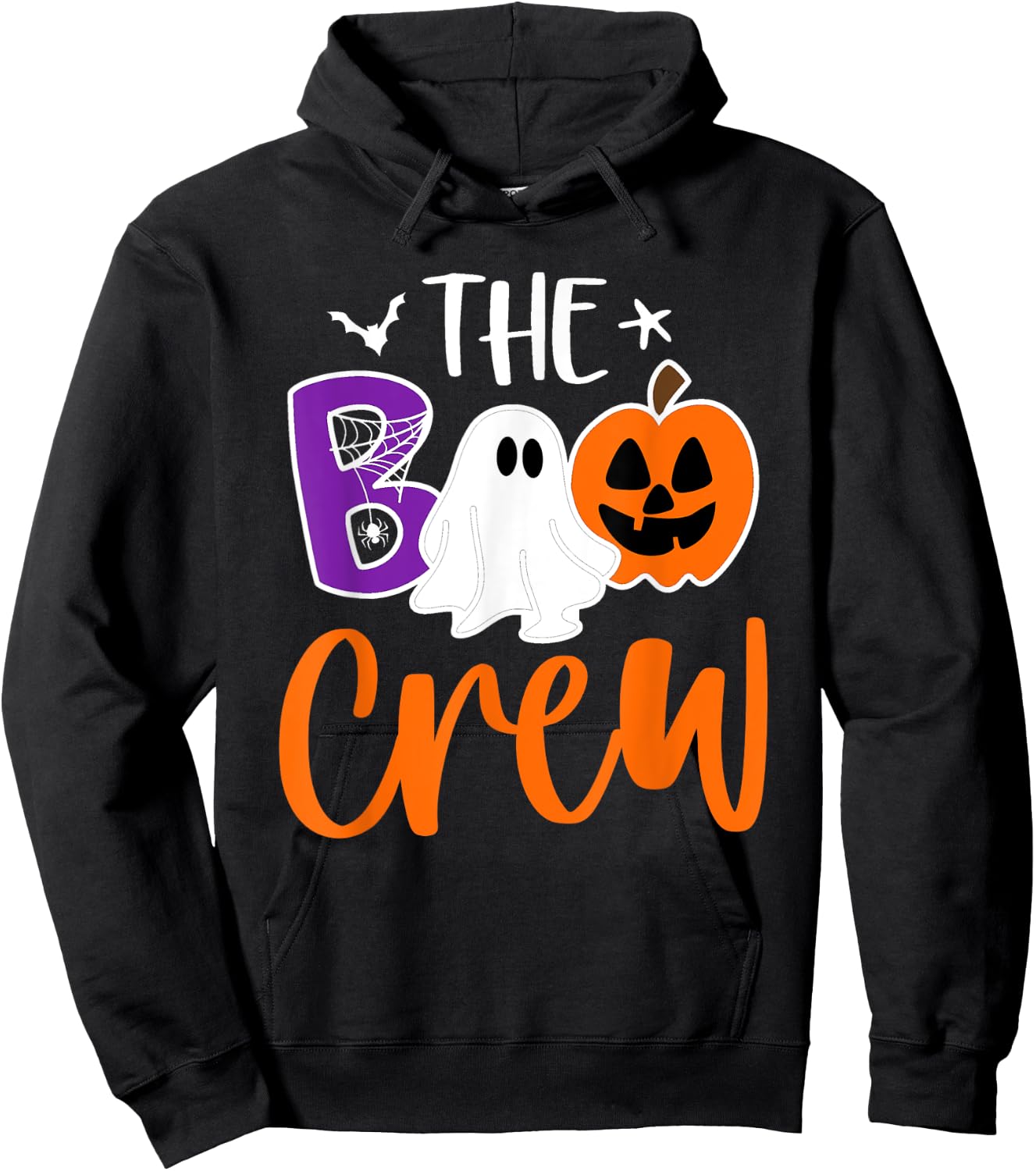 Halloween The Boo Crew Cute Ghost Spooky Family Matching Hoodie - Hoodie | Black