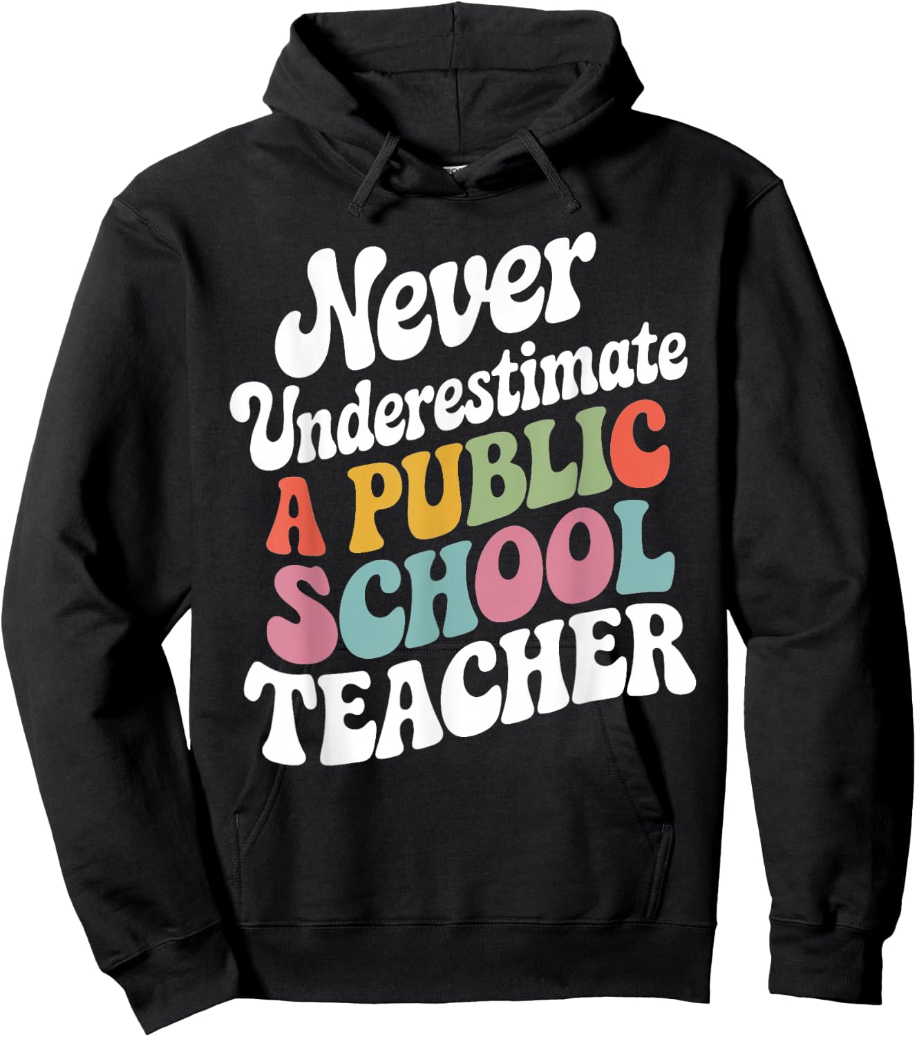 Never Underestimate a Public School Teacher Public Education Hoodie - Hoodie | Black