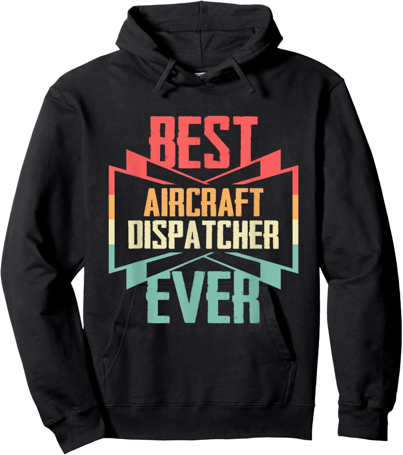 Vintage Best Aircraft Dispatcher Ever Hoodie - Hoodie | Black