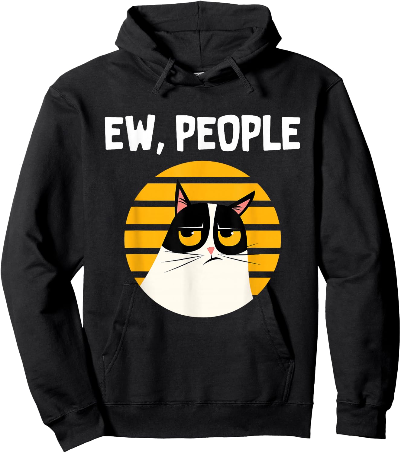 Ew, People - Funny Cat Lover Gift Hoodie - Hoodie | Black