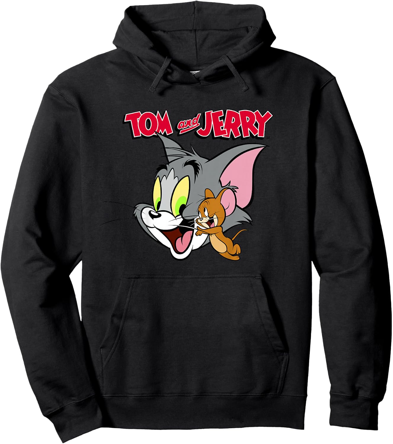 Kids Tom And Jerry Simple Portrait Logo Hoodie - Hoodie | Black