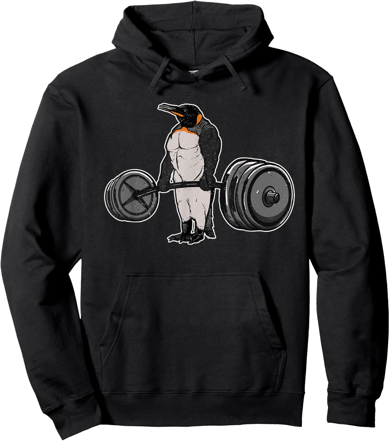 Penguin Deadlift - Funny Fitness Bodybuilder Bird Animal Hoodie - Hoodie | Black