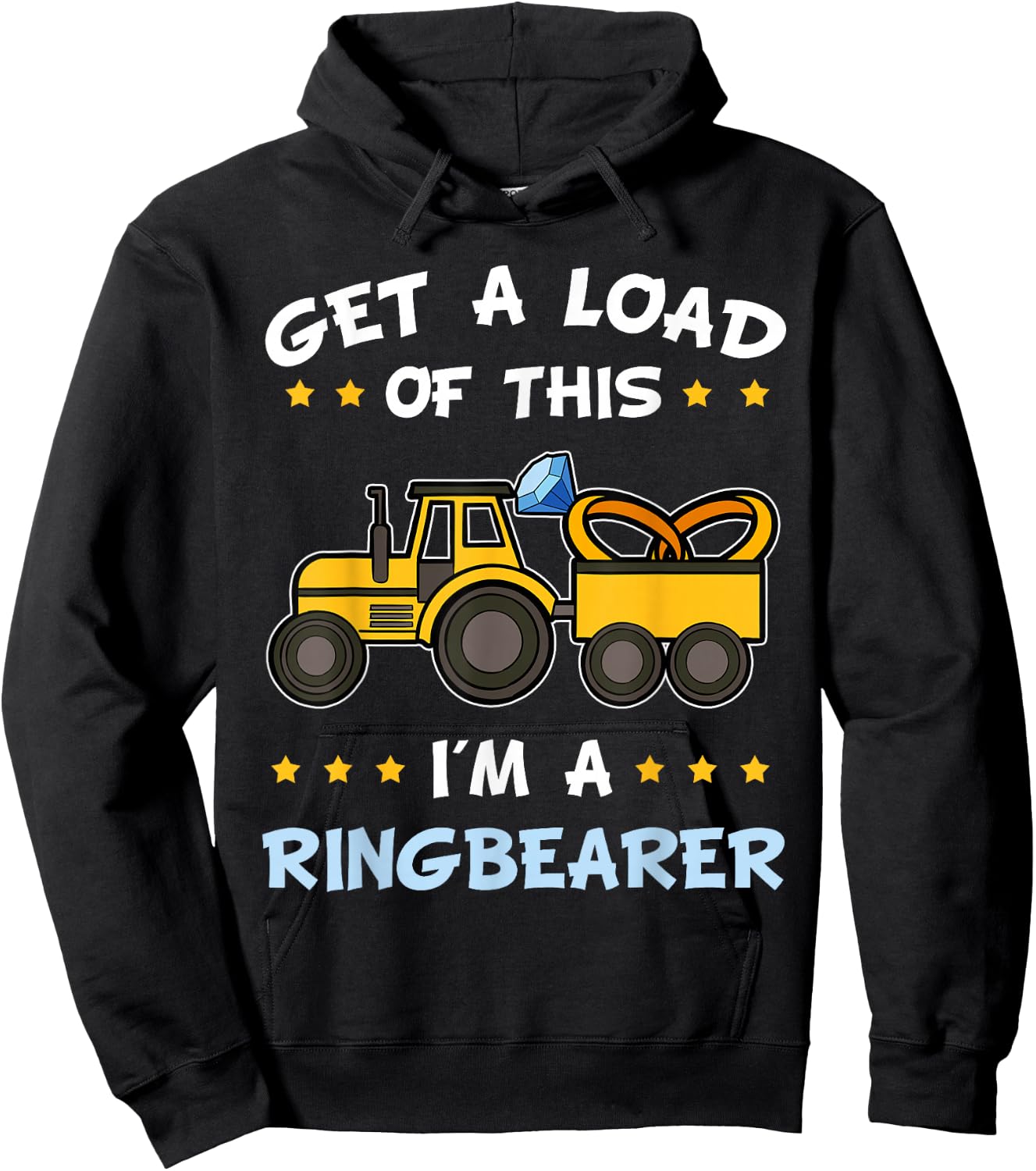 Get A Load Of This I'm The Ring Bearer Truck Boy Gift Hoodie - Hoodie | Black