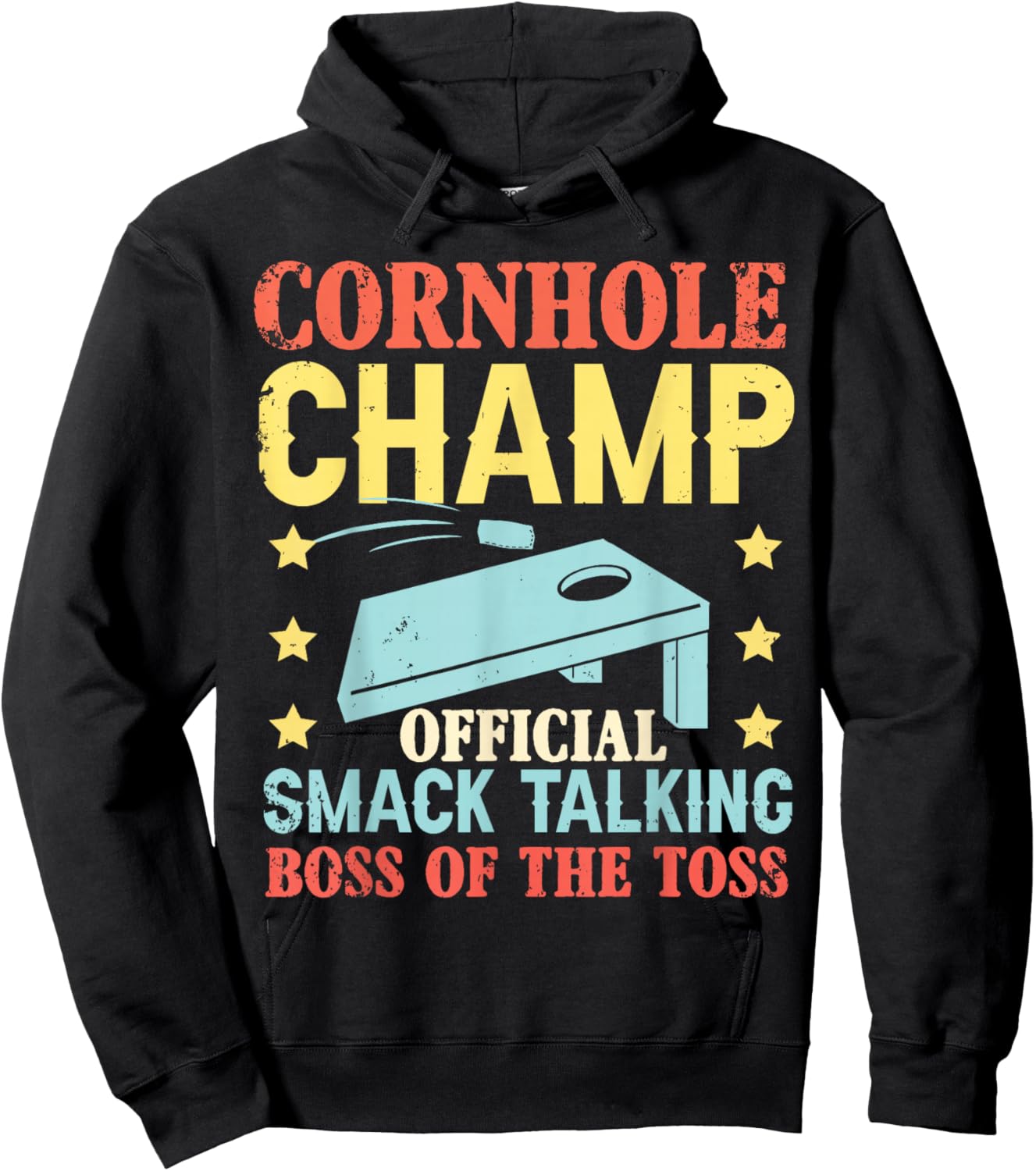 Cornhole Champ Official Smack Talking Boss Of The Toss Hoodie - Hoodie | Black