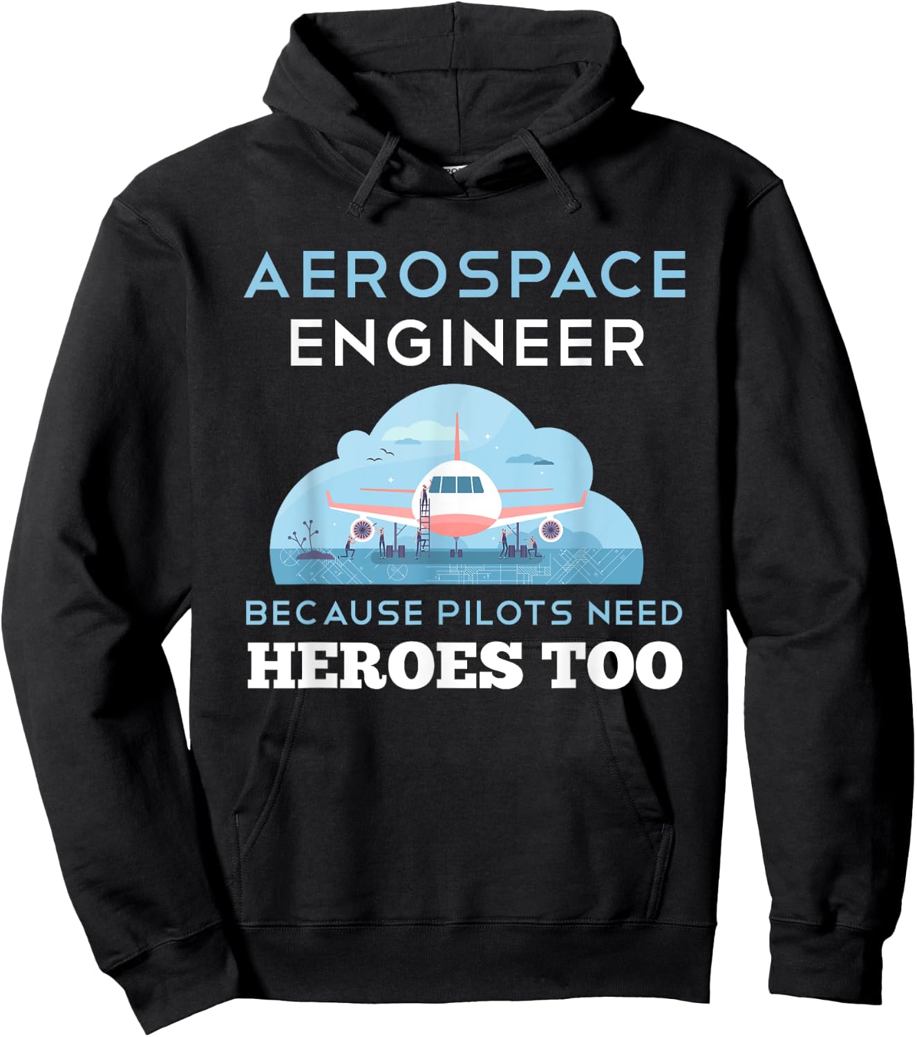 Aerospace Engineer Shirt Funny Aerospace Engineering Gift Hoodie - Hoodie | Black