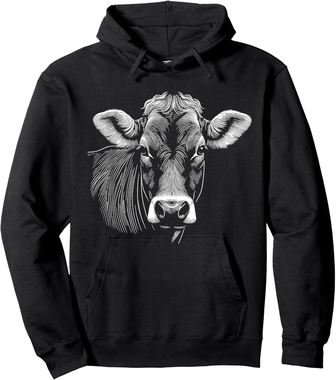 Fingerprint Cow Farmer Breeder - Brown Swiss Cattle Hoodie - Hoodie | Black