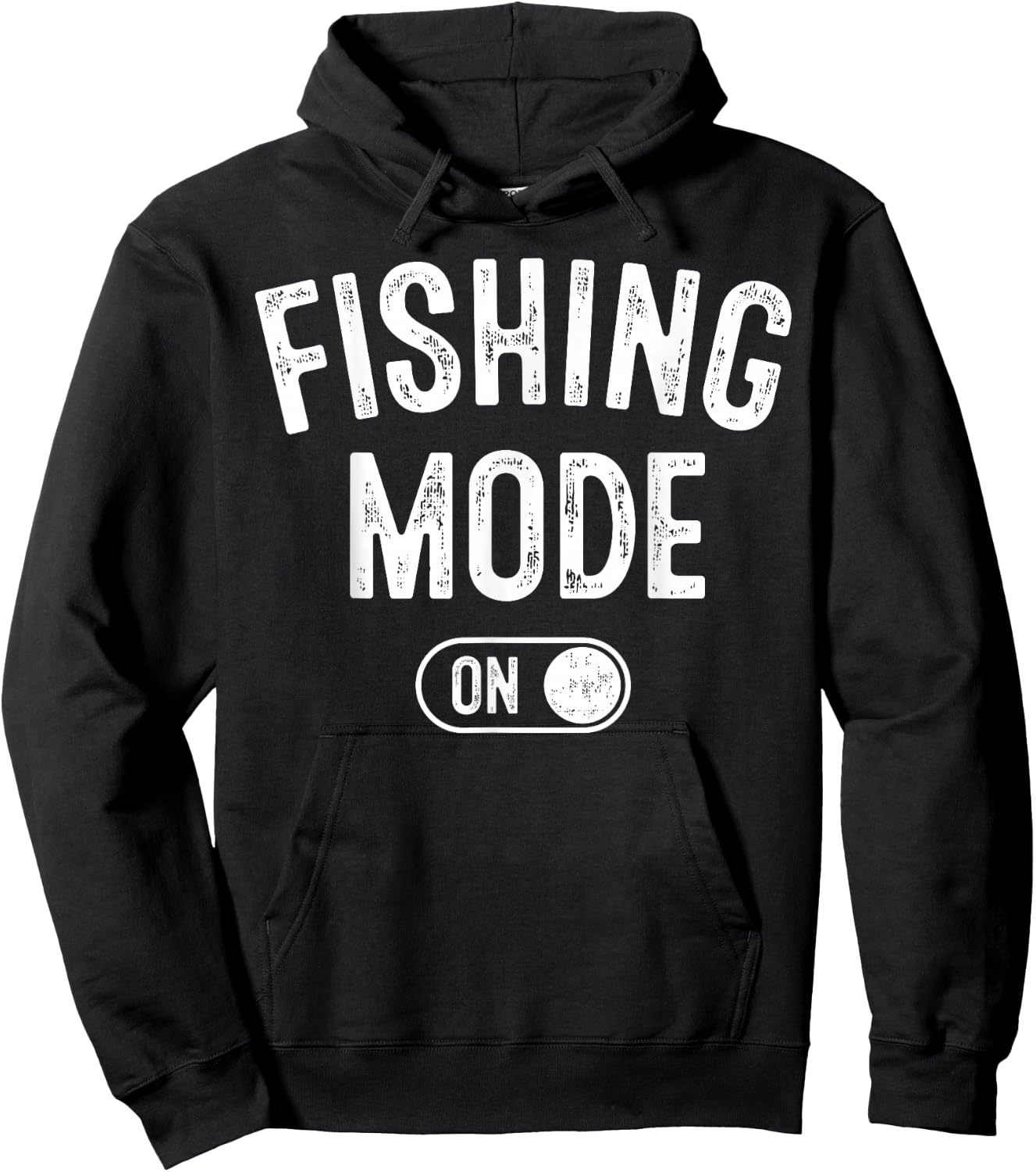 Fishing Mode On Funny Fisher Gift Fisherman Dad Angling Hoodie - Hoodie | Black