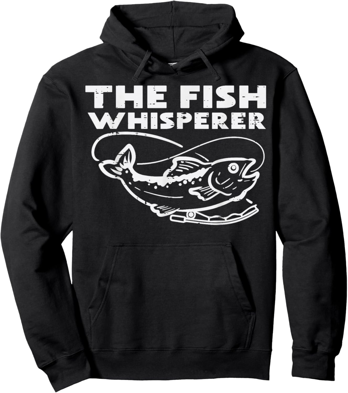 The Fish Whisperer Funny Fishing Fisherman Angler Men Women Hoodie - Hoodie | Black