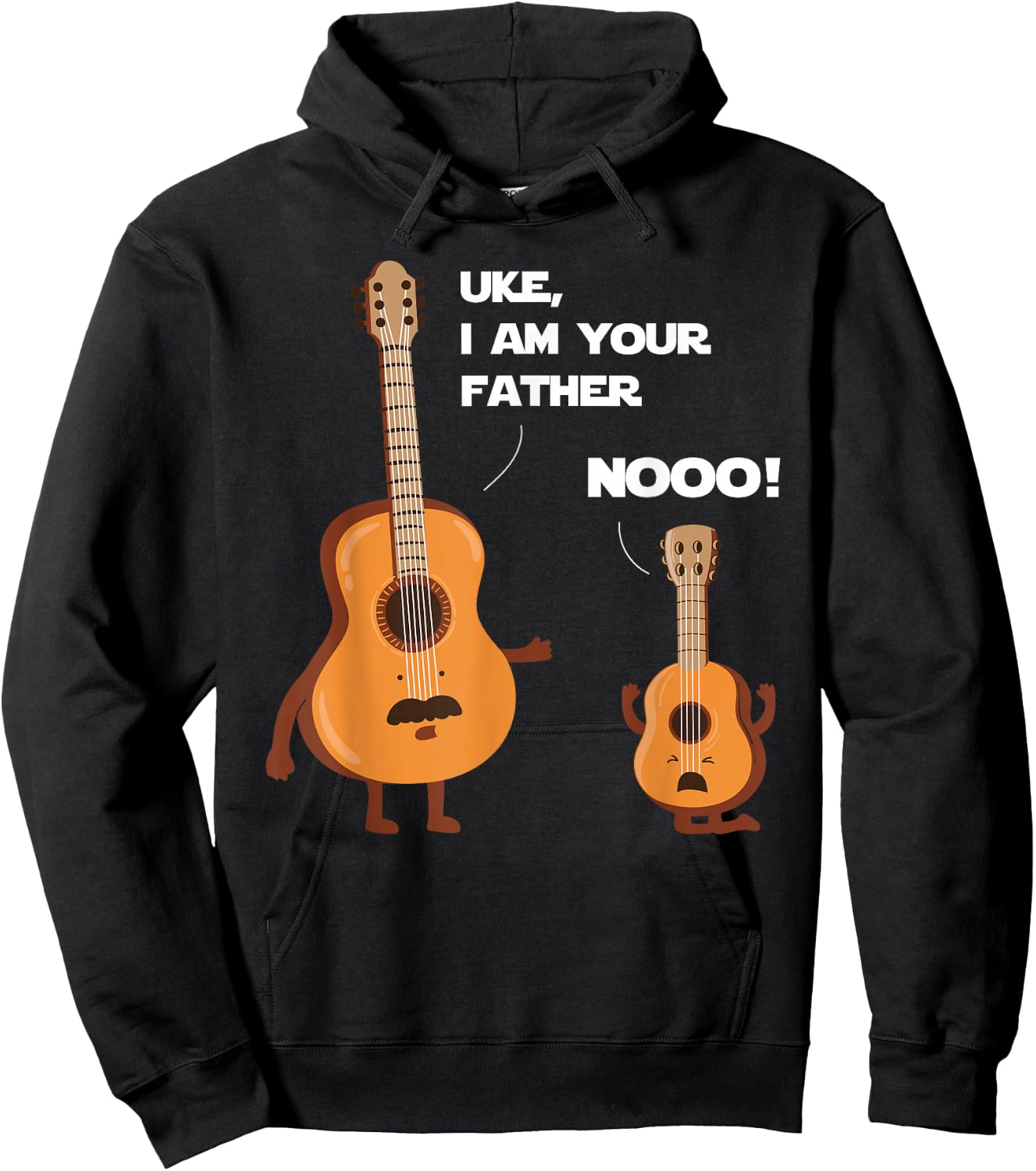 Uke I Am Your Father - Funny Ukulele Guitar Music Guitarist Hoodie - Hoodie | Black