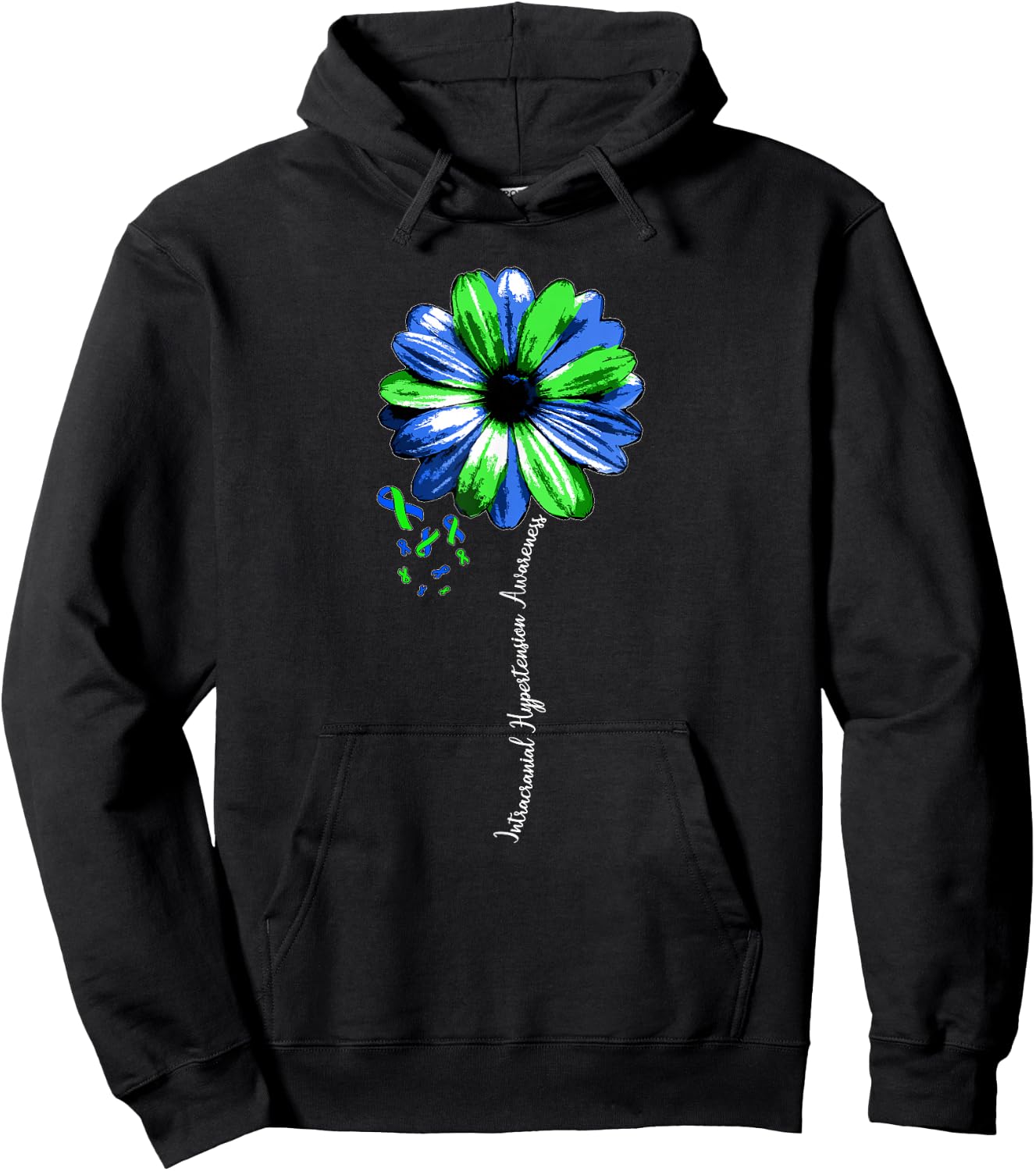 Intracranial Hypertension Awareness Shirt Warrior Pretty Hoodie - Hoodie | Black