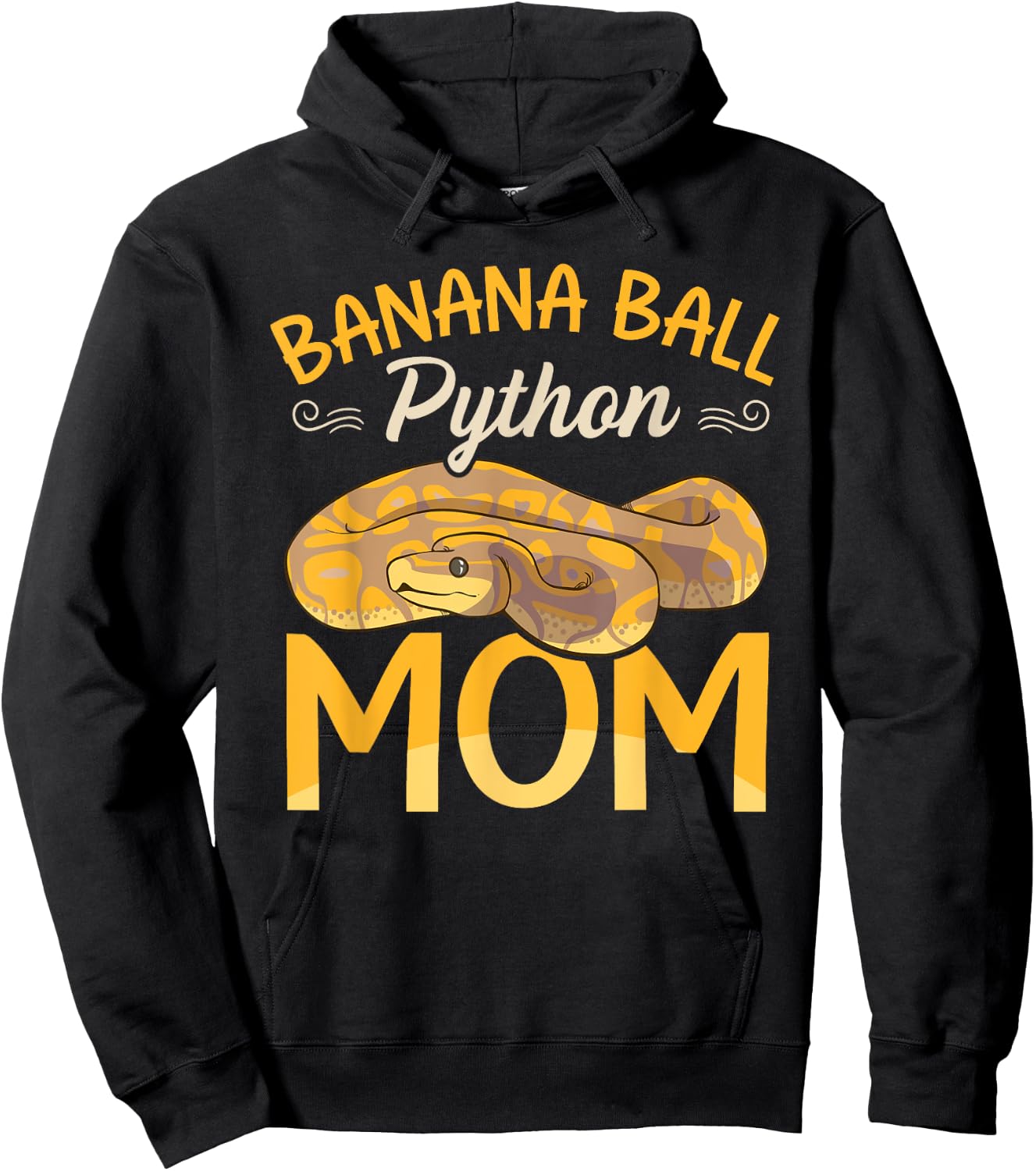 Banana Ball Python Mom Snake Funny Ball Python Hoodie - Hoodie | Black