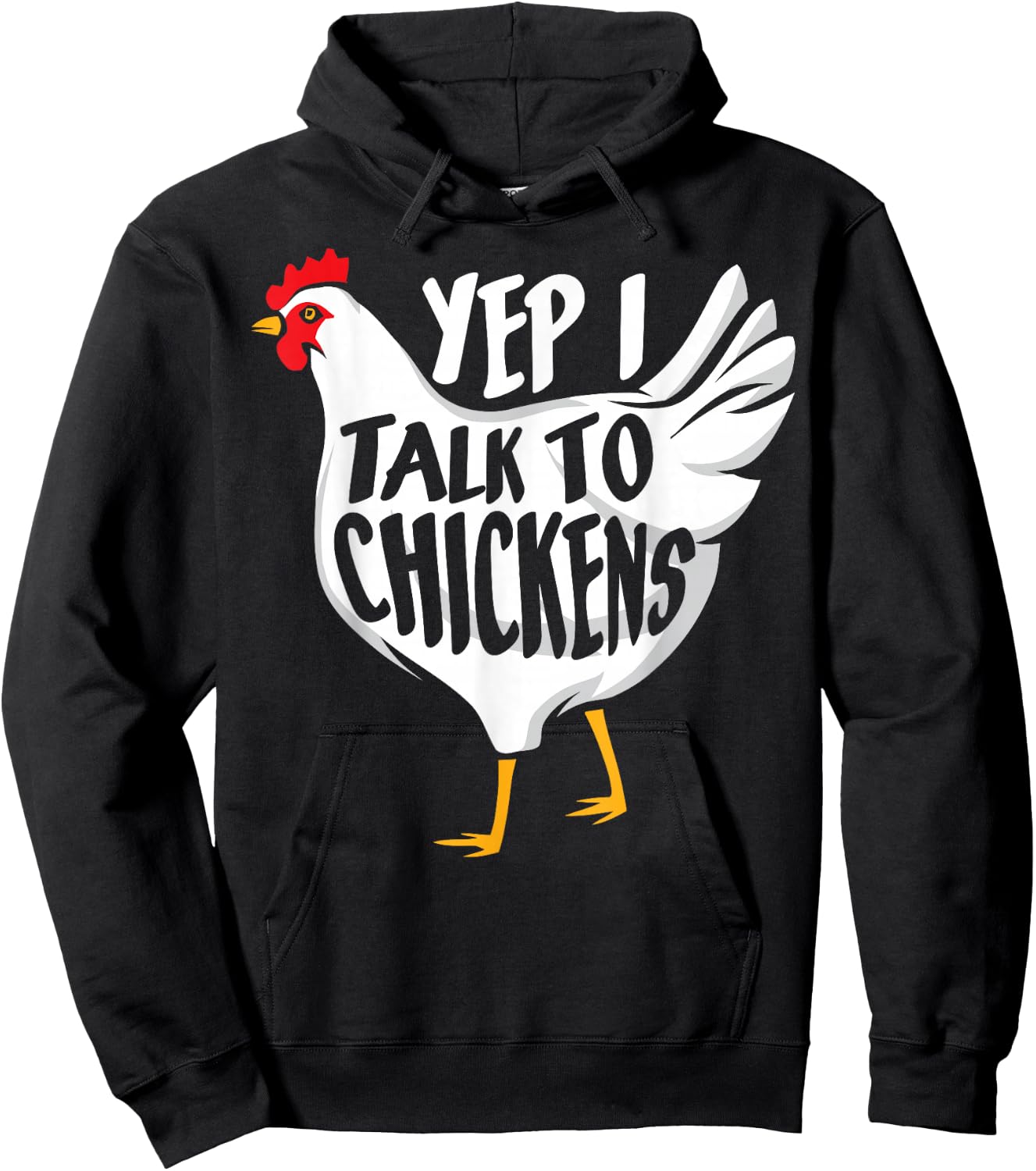 Yep i talk to Chickens - Funny Farmer Hoodie - Hoodie | Black