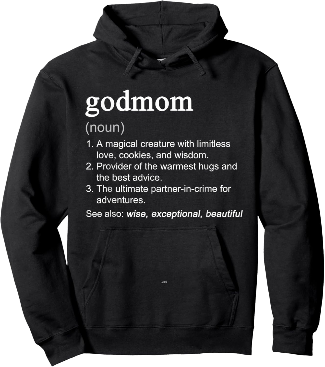 Godmom Definition Funny Mother's Day Hoodie - Hoodie | Black