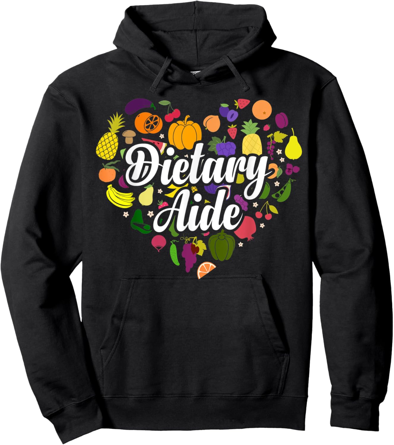 Cute Dietary Aide Heart Hoodie - Hoodie | Black