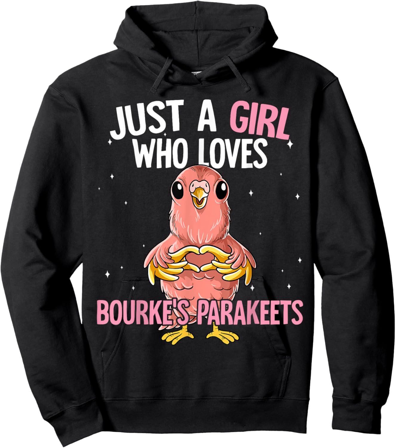 Just A Girl Who Loves Bourke's Parakeets Bourke Parakeet Hoodie - Hoodie | Black