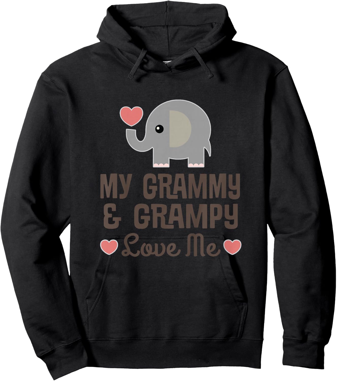 Kids Grammy and Grampy Love Me Hoodie - Hoodie | Black