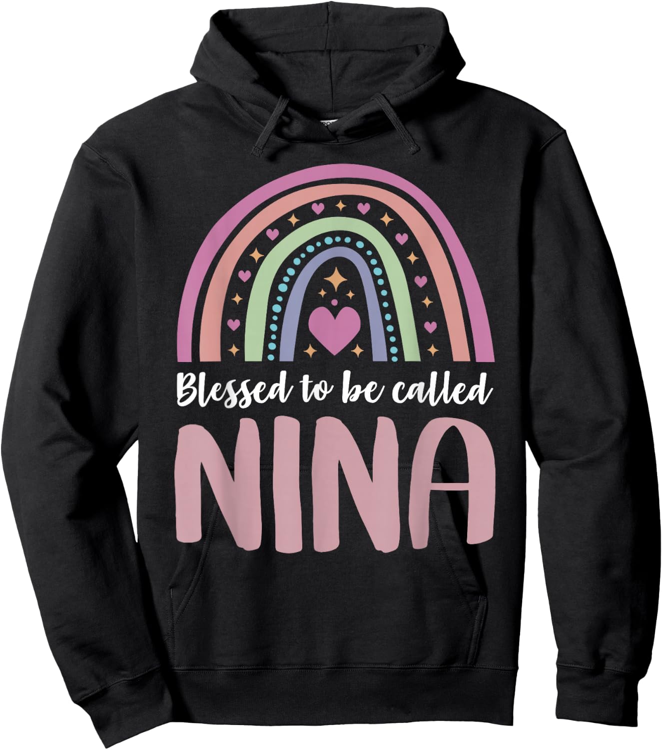 Nina Shirt for Grandma Women Mothers Day Blessed Nina Hoodie - Hoodie | Black