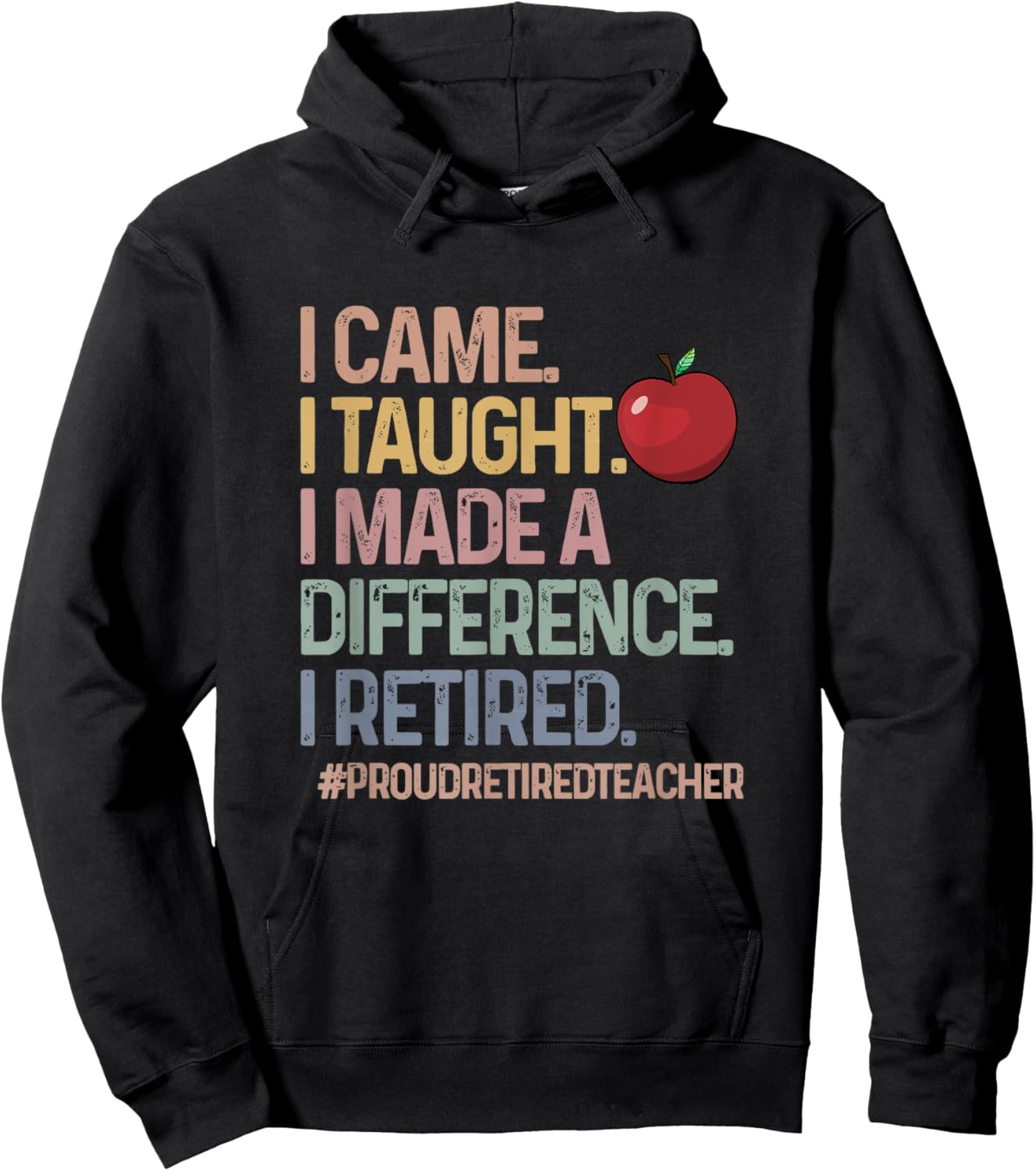 Retired Teacher I Came I Taught Teacher Retiring Men Women Hoodie - Hoodie | Black