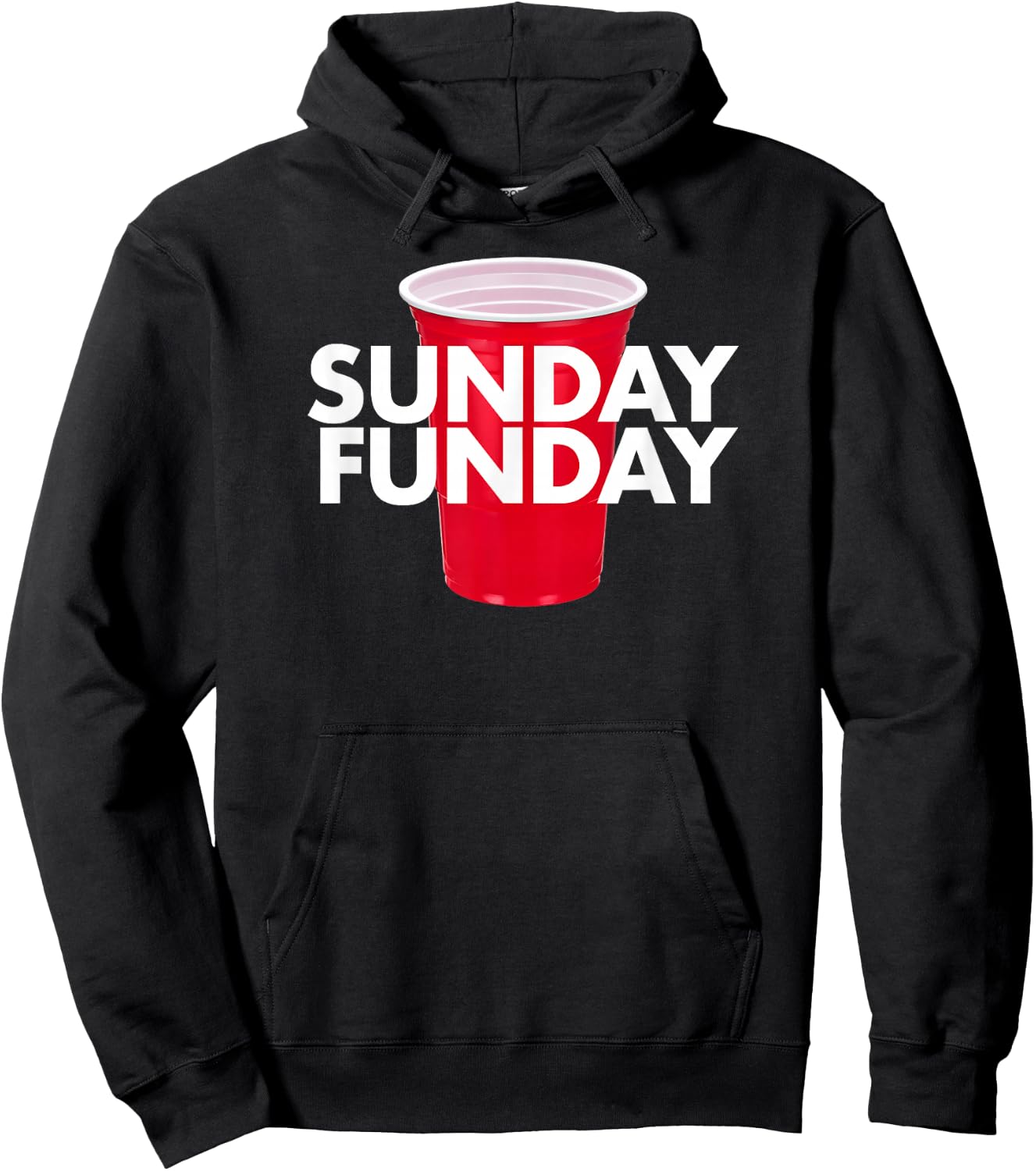 Sunday Funday - Day Drinking Red Cup Beer Alcohol Football Hoodie - Hoodie | Black