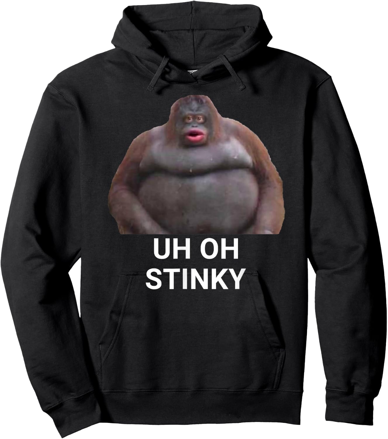 Uh Oh Stinky Poop Dank Memes Le Monke Hoodie - Hoodie | Black