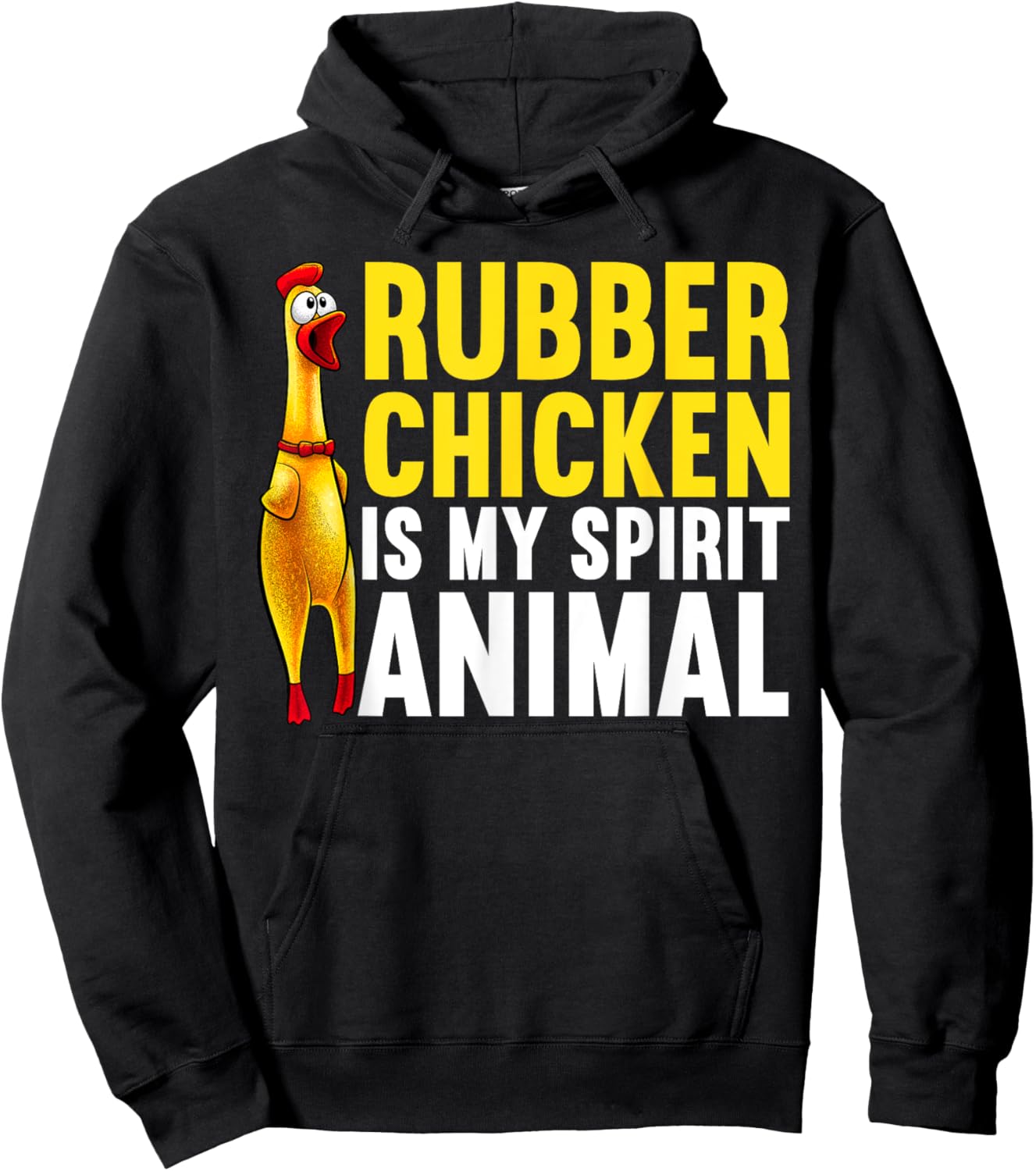 Funny Rubber Chicken Women Kids Rubber Chicken Lover Hoodie - Hoodie | Black