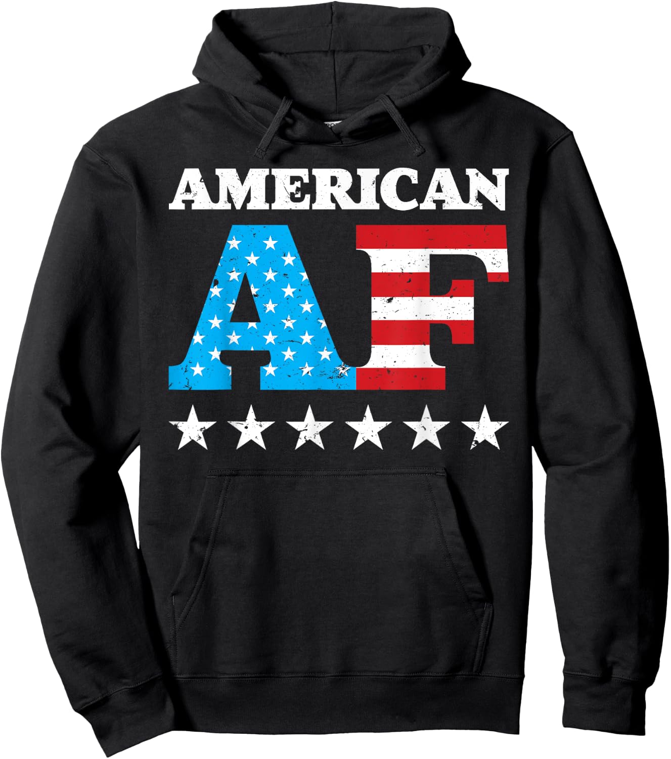 4th Of July American AF USA Gift Women Men Hoodie - Hoodie | Black